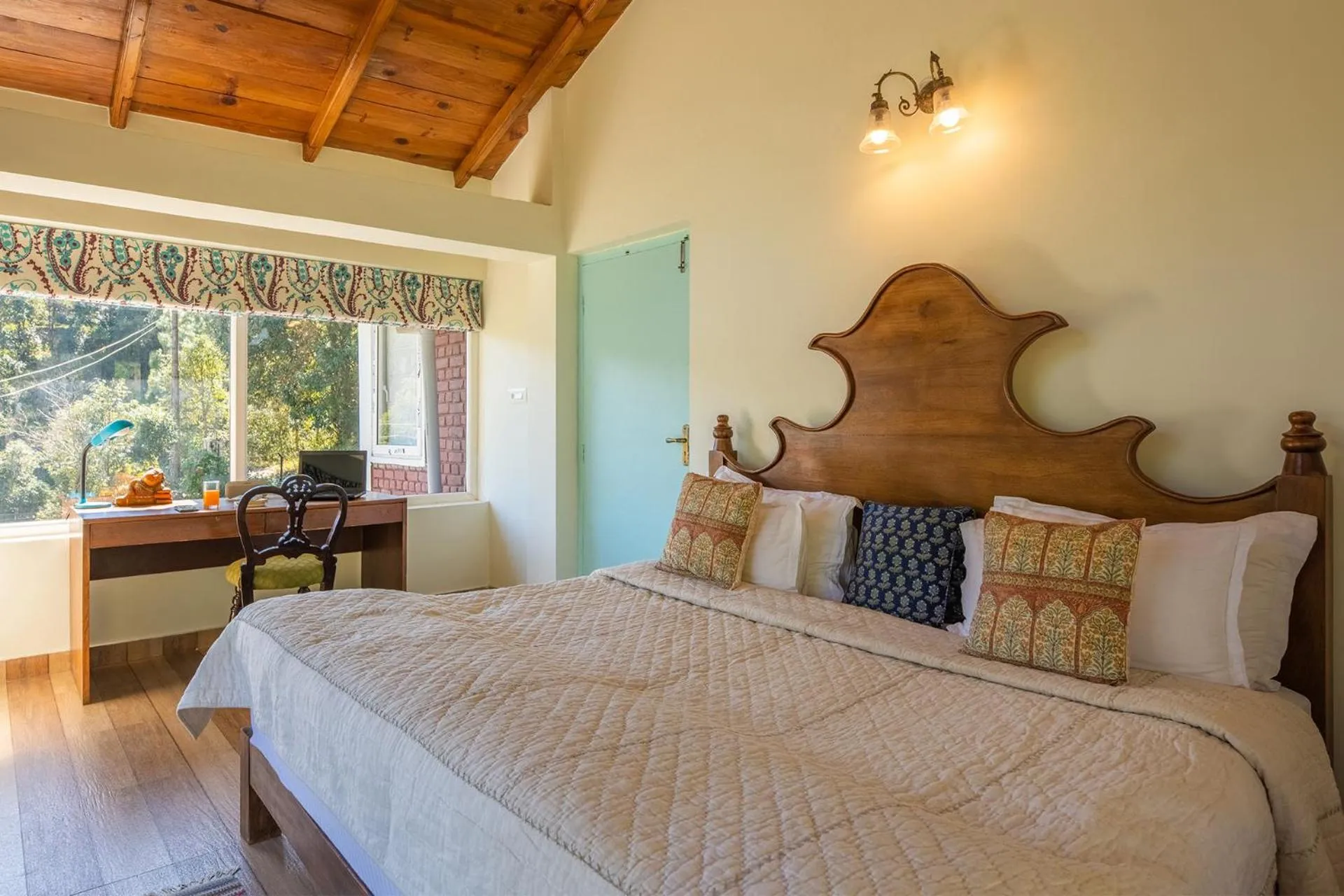 Bedroom, Bed in Hollyhock Cottage by VEO - Part of StayVista