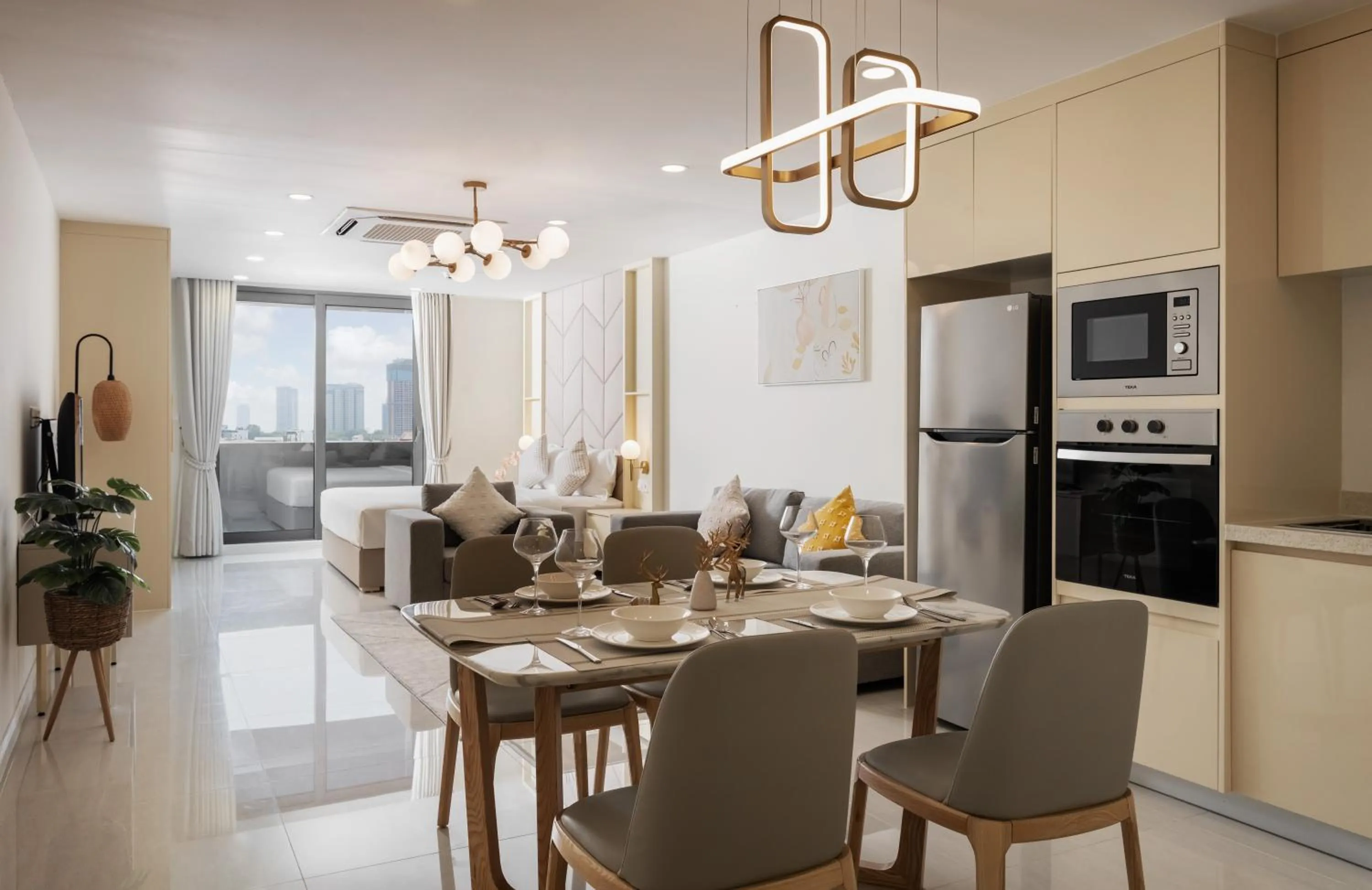 Living room in TK Central Serviced Apartments