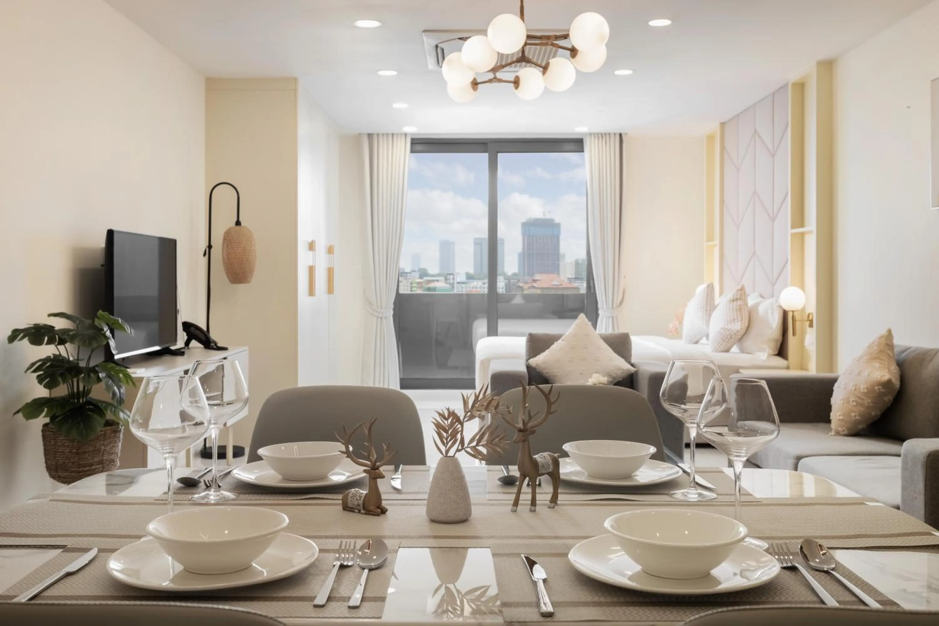 Living room in TK Central Serviced Apartments