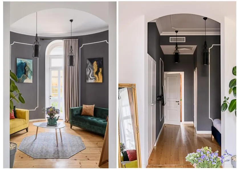 Bed in Blue Balcony Hotel