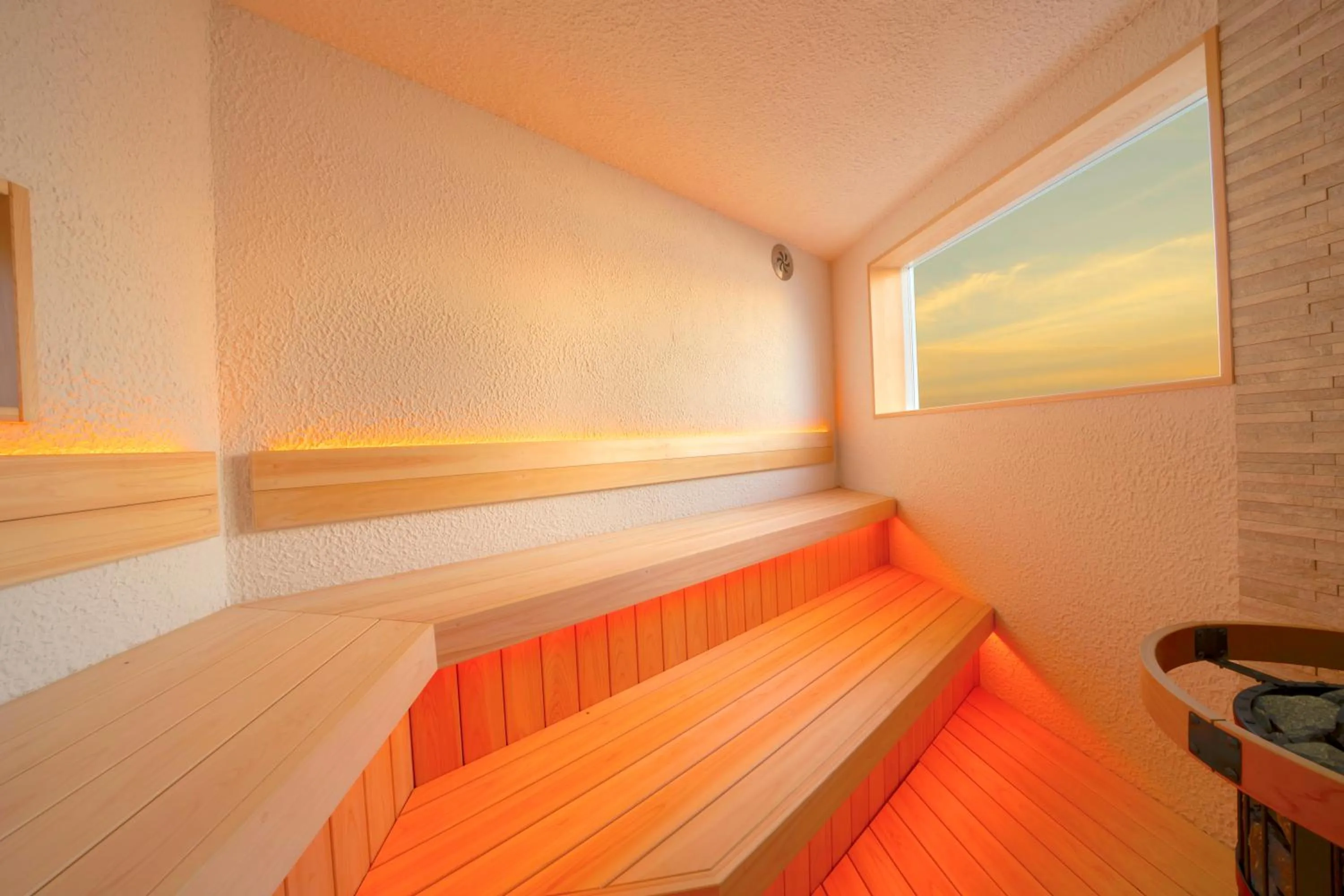 Sauna, Bed in GLAMPREMIER Setouchi