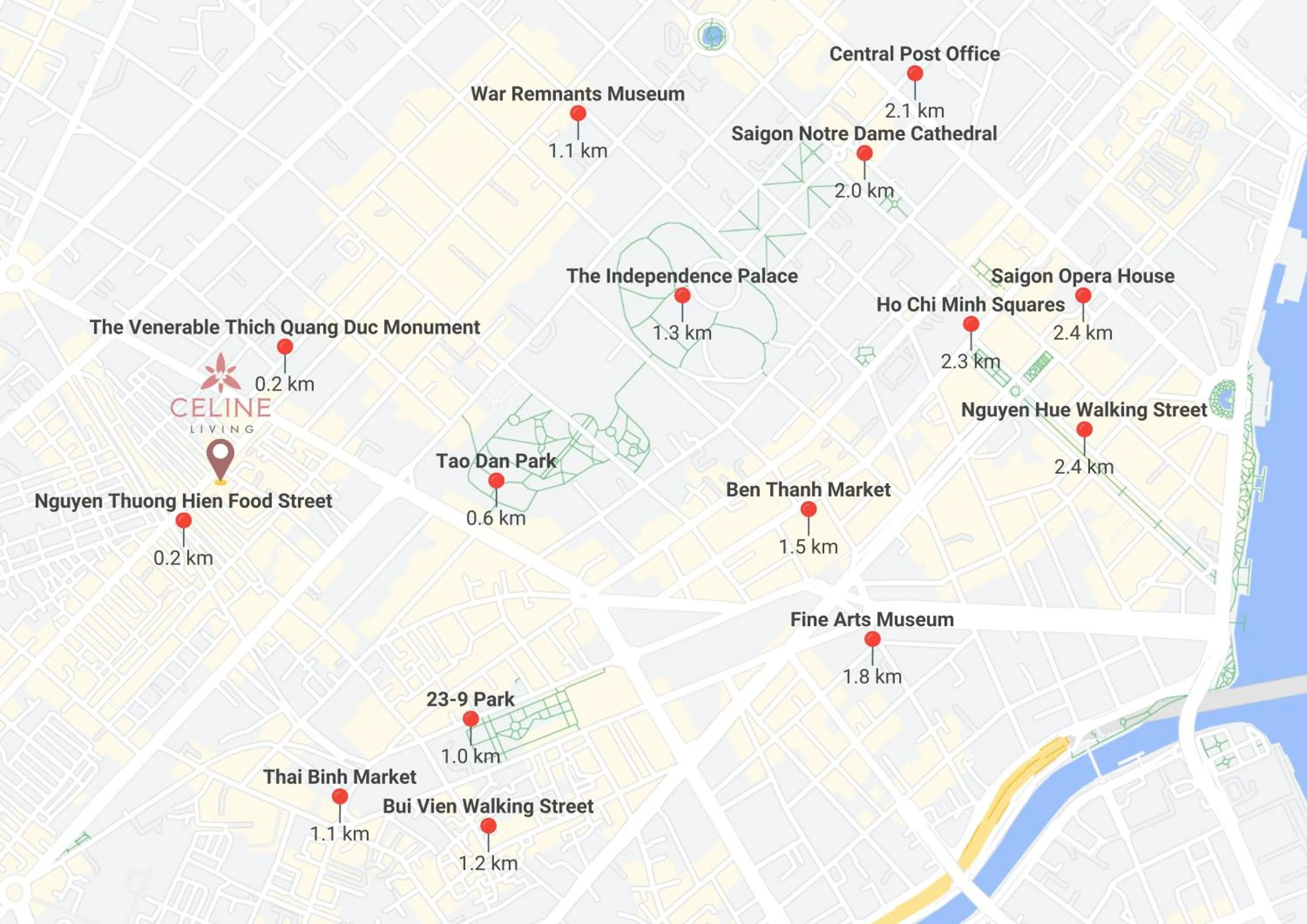 Nearby landmark in Celine Living - Central