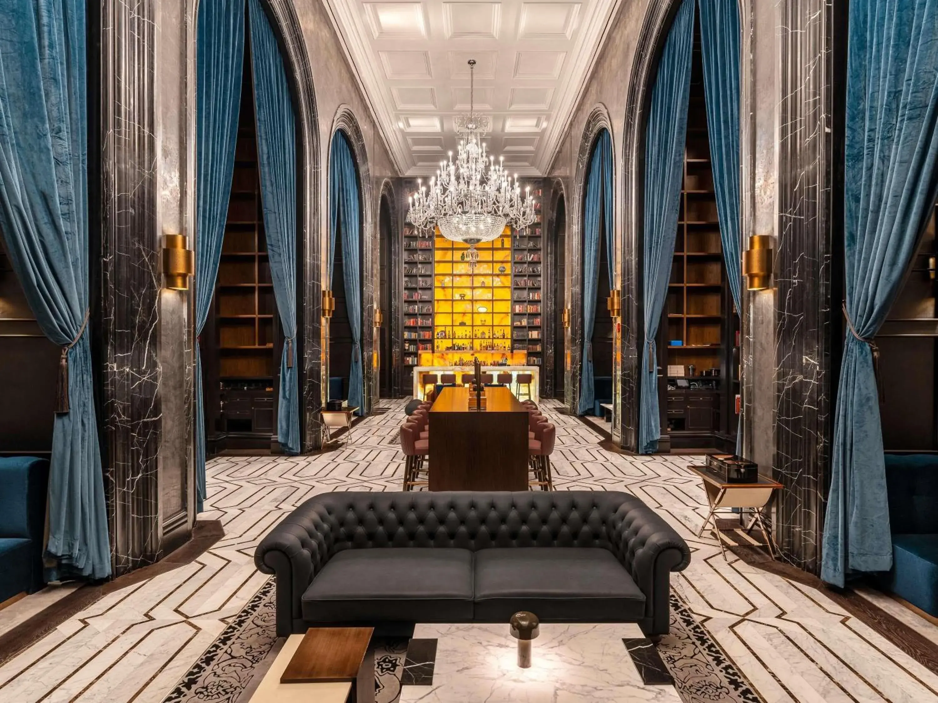 Lounge or bar in Raffles Doha Lounge or bar in Raffles Doha