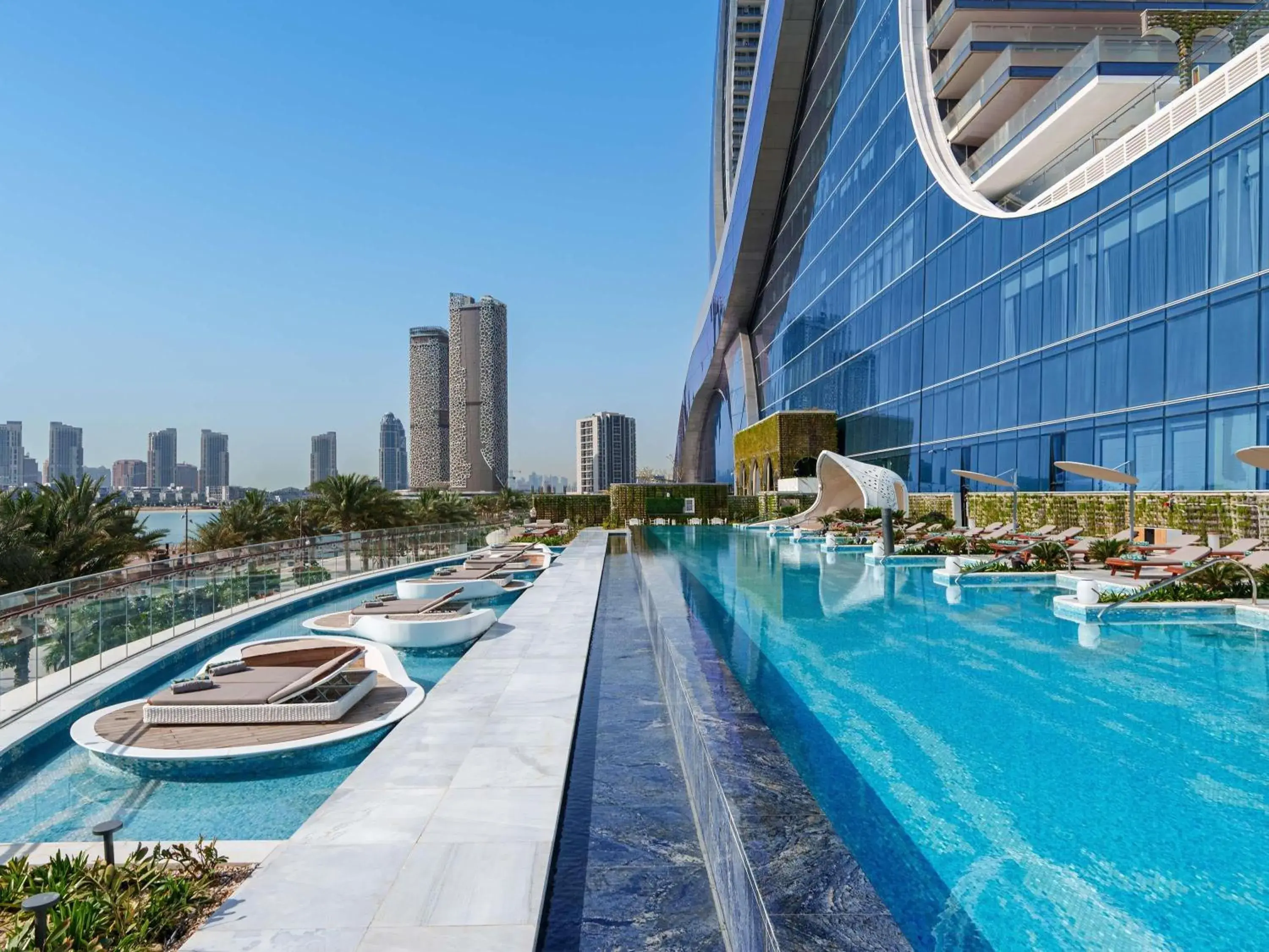 Lounge or bar in Raffles Doha Lounge or bar in Raffles Doha