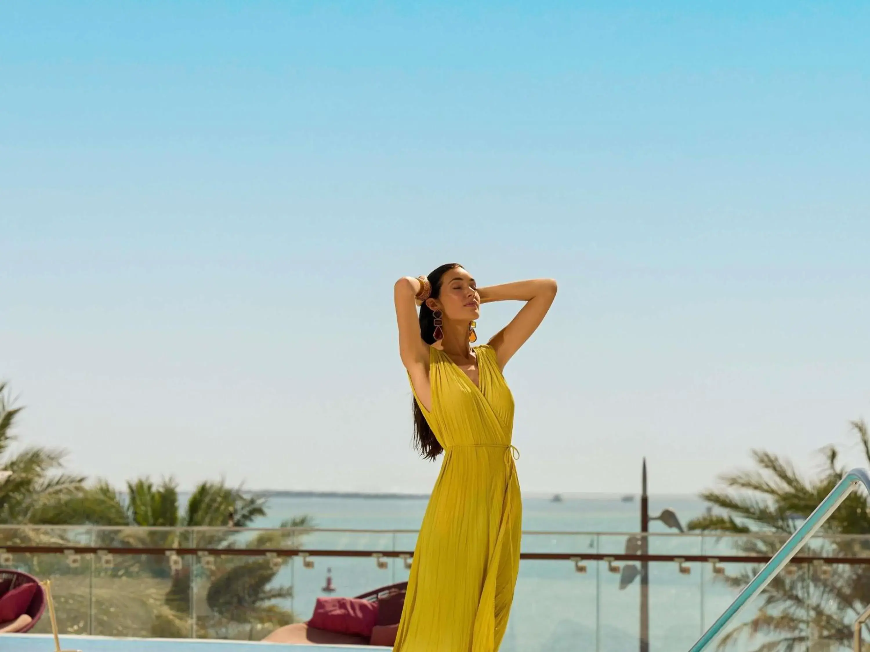 Pool view in Fairmont Doha Pool view in Fairmont Doha