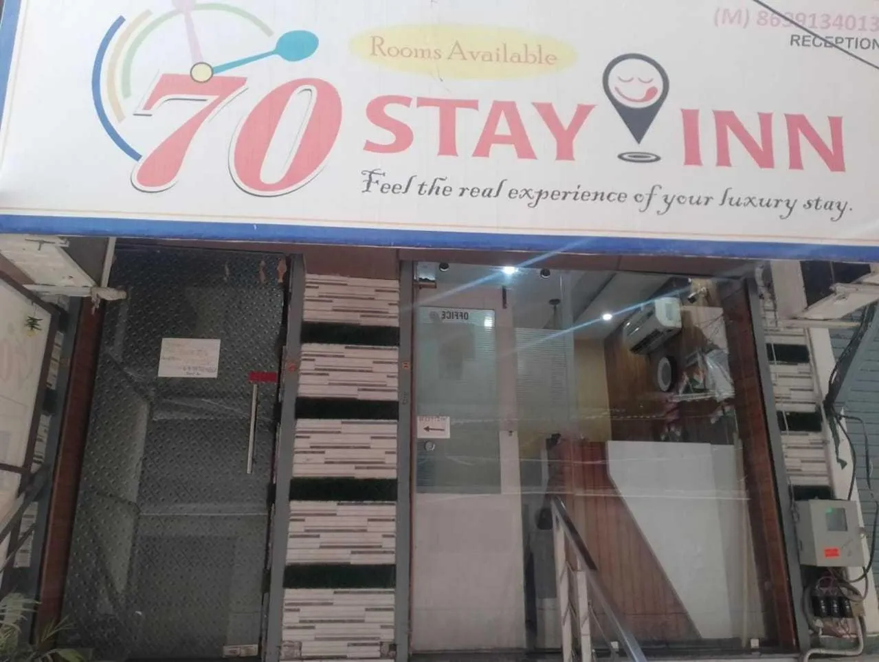 Facade/entrance in Hotel O Seventy stay in