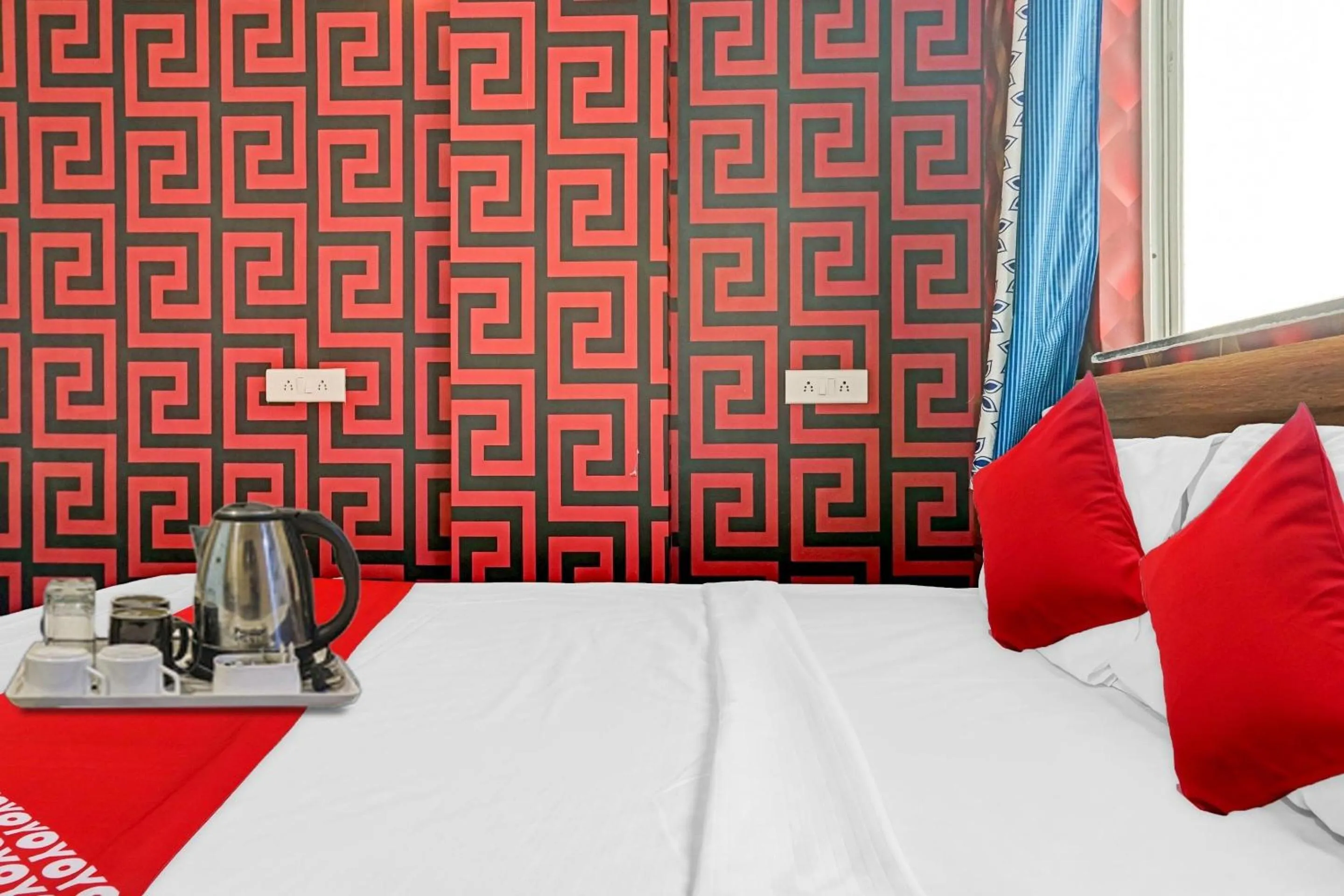 Bedroom, Bed in SPOT ON Swarg Executive Paradise Near Fun Time Multiplex