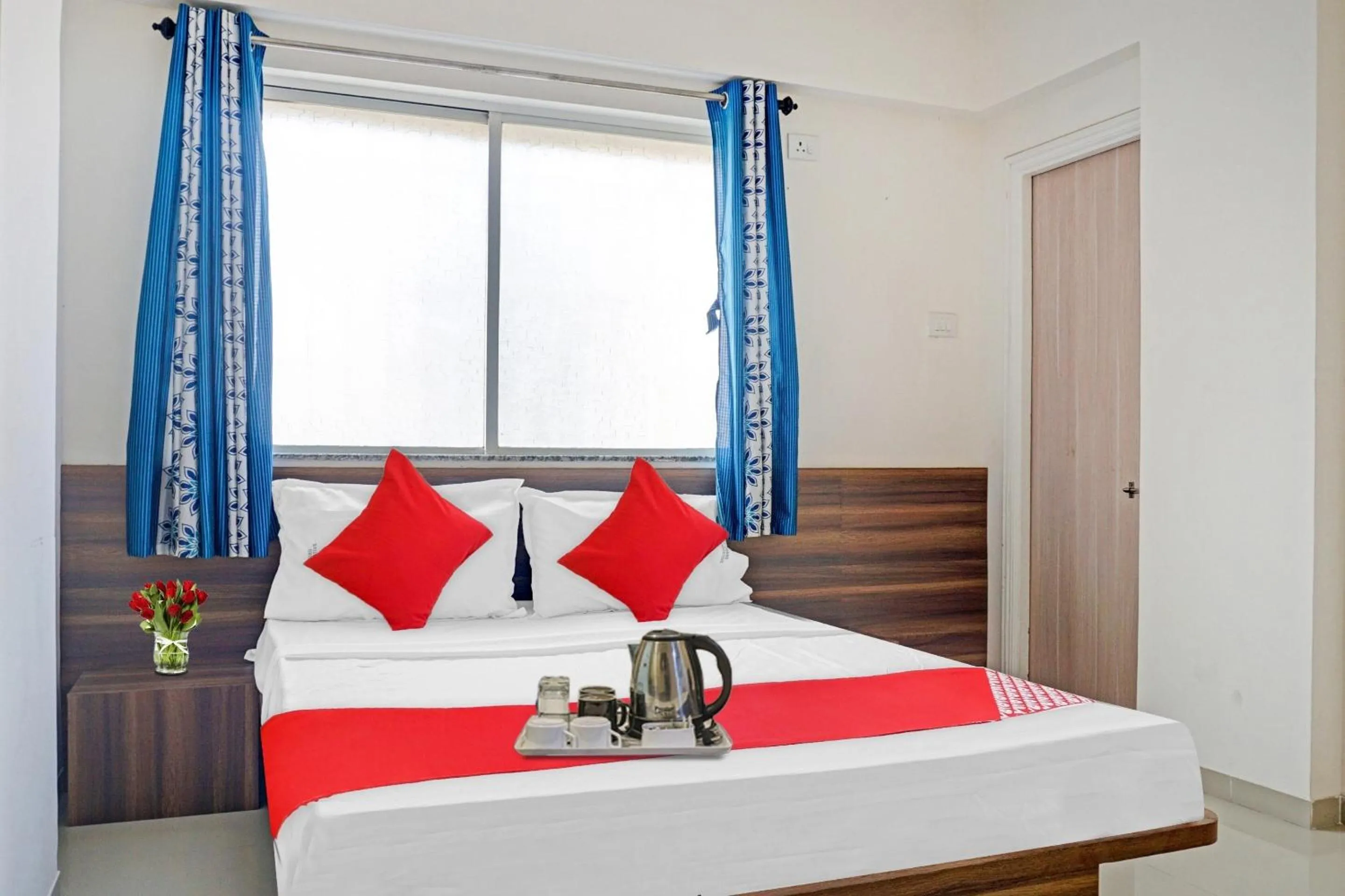Bedroom, Bed in SPOT ON Swarg Executive Paradise Near Fun Time Multiplex