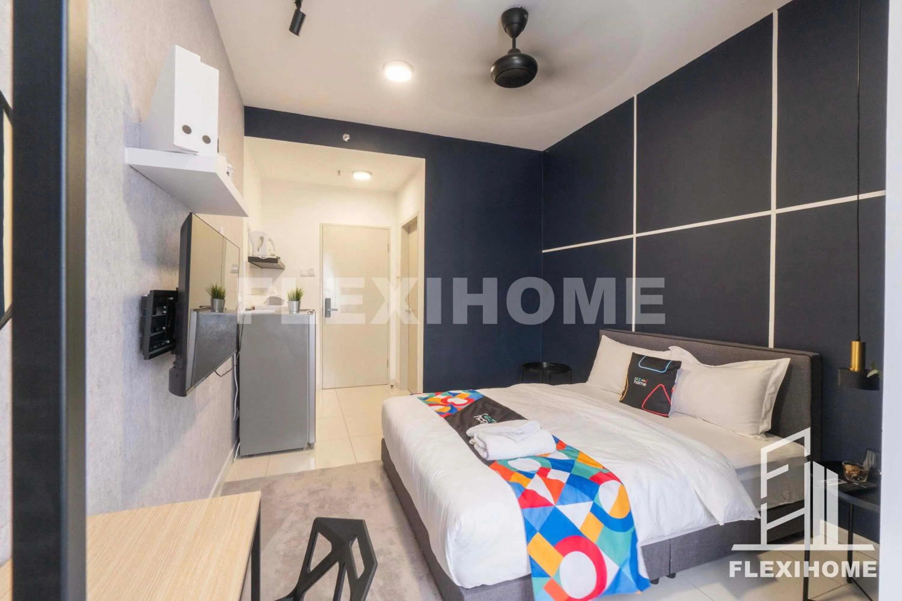 Bed in KLIA, KLIA2, Horizon Suites Sepang, Designed Studio, by Flexihome-MY
