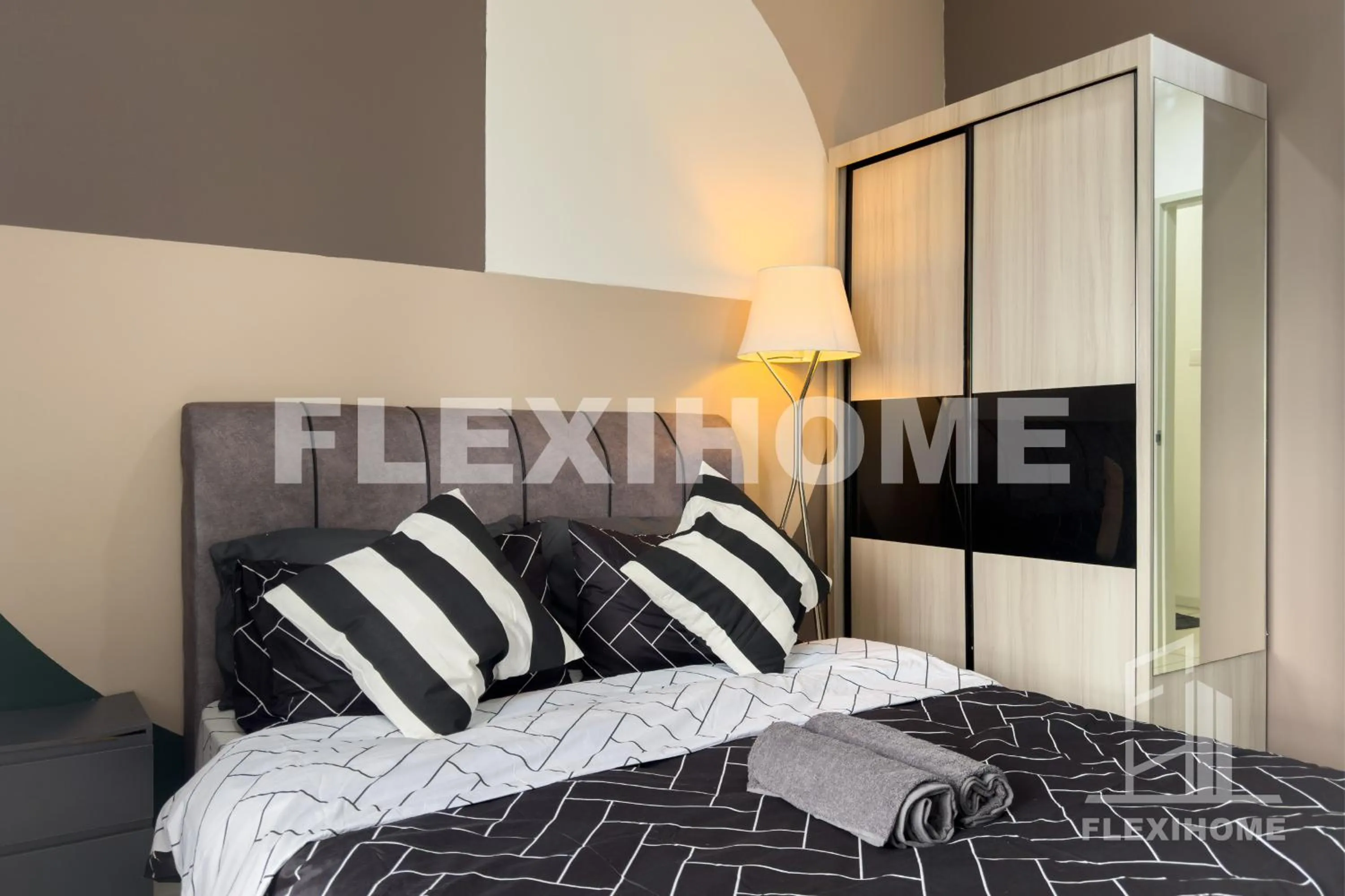 Bed in KLIA, KLIA2, Horizon Suites Sepang, Designed Studio, by Flexihome-MY