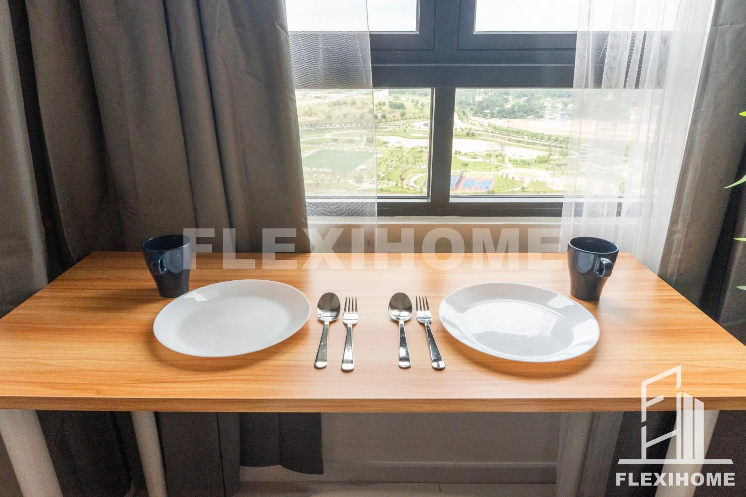 Dining area in KLIA, KLIA2, Horizon Suites Sepang, Designed Studio, by Flexihome-MY