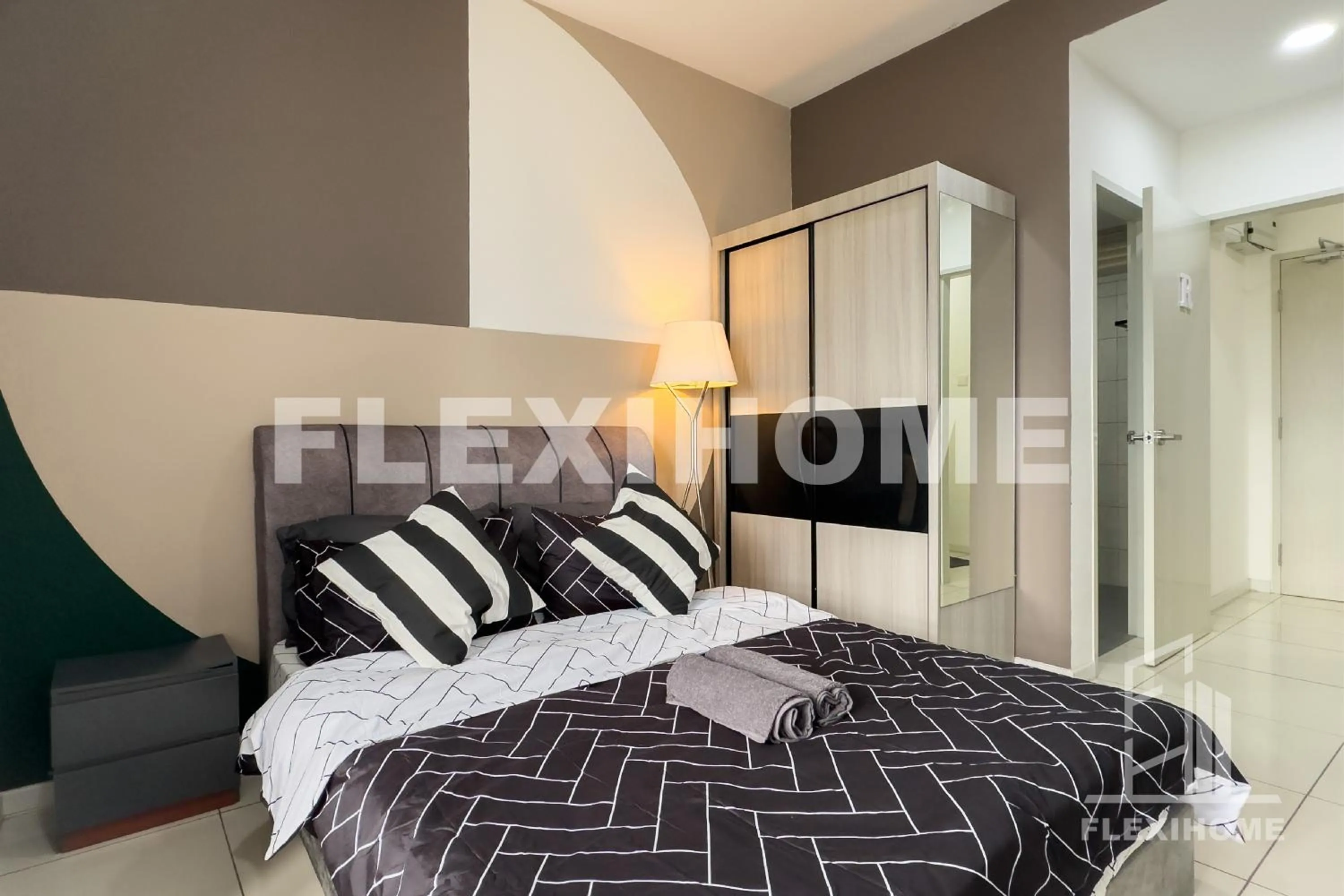 Bed in KLIA, KLIA2, Horizon Suites Sepang, Designed Studio, by Flexihome-MY