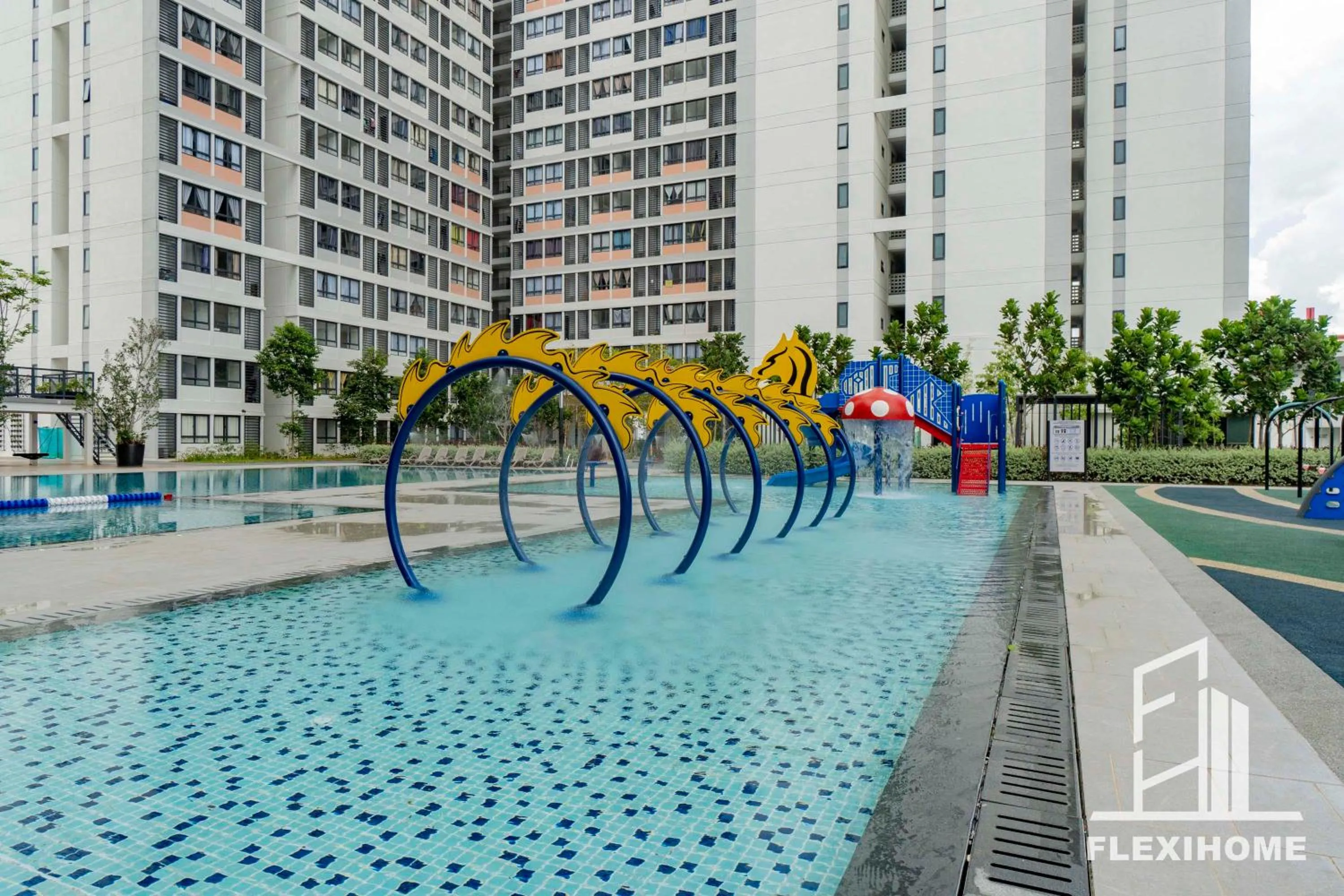 Swimming pool in KLIA, KLIA2, Horizon Suites Sepang, Designed Studio, by Flexihome-MY