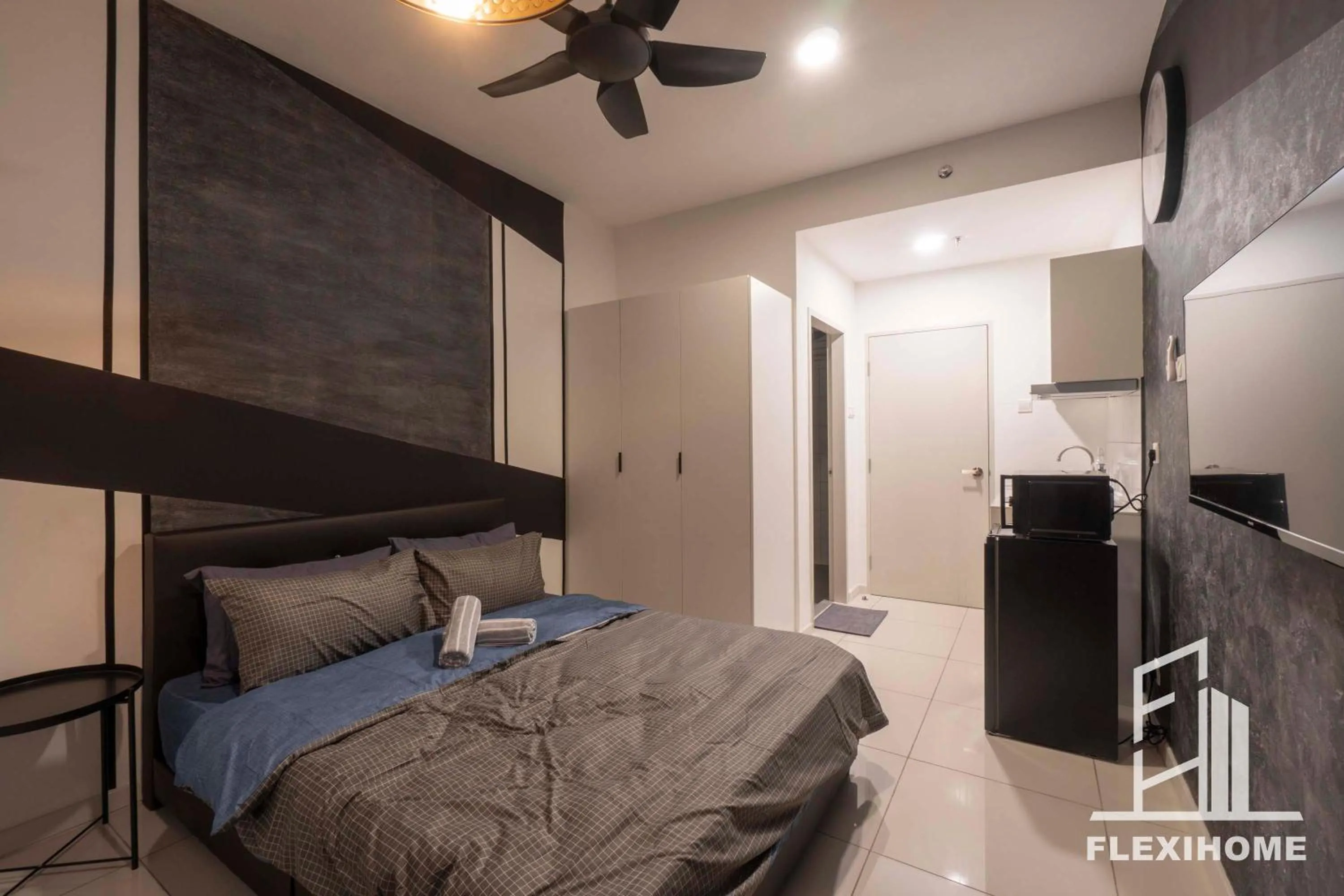 Bed in KLIA, KLIA2, Horizon Suites Sepang, Designed Studio, by Flexihome-MY