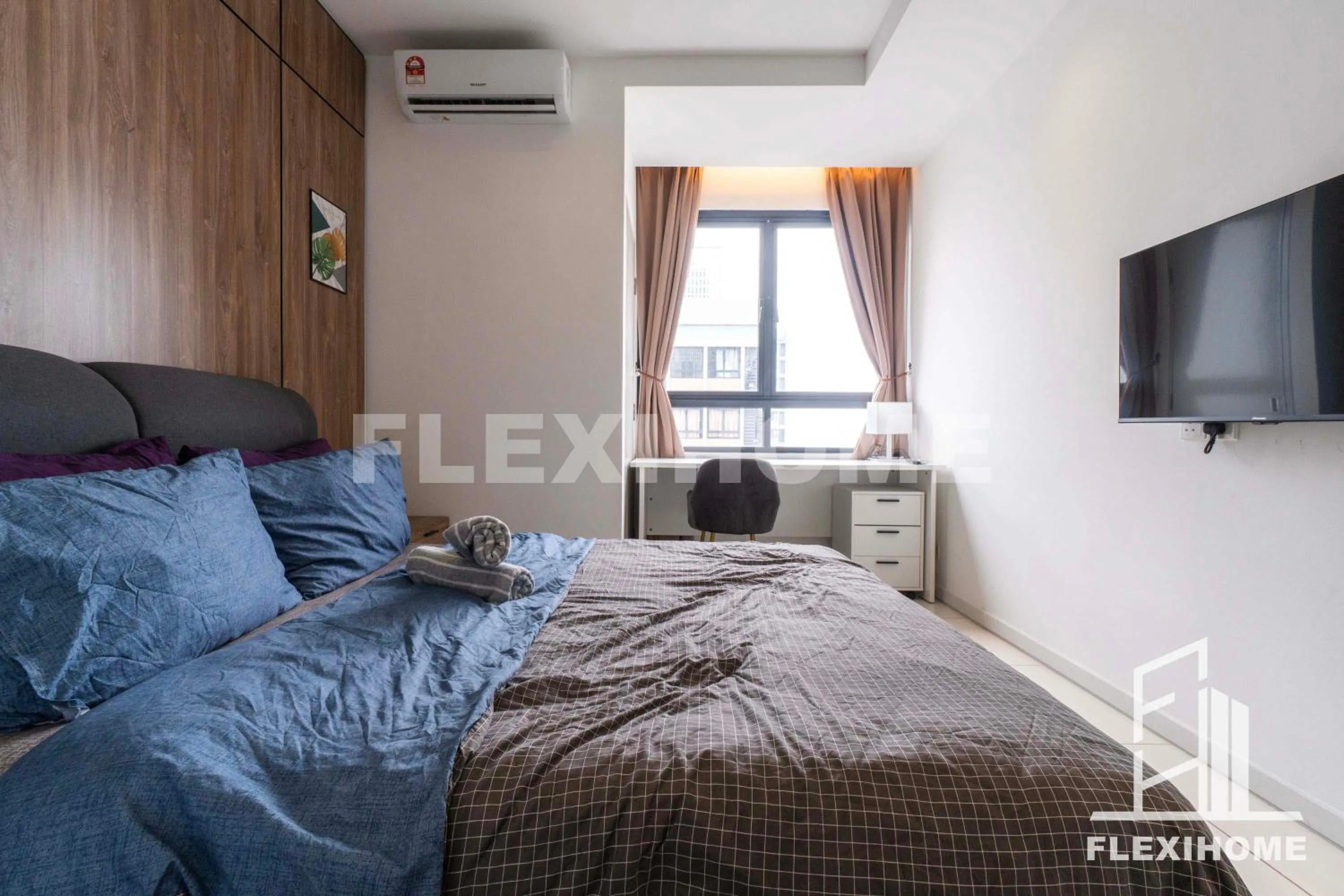 Bed in KLIA, KLIA2, Horizon Suites Sepang, Designed Studio, by Flexihome-MY