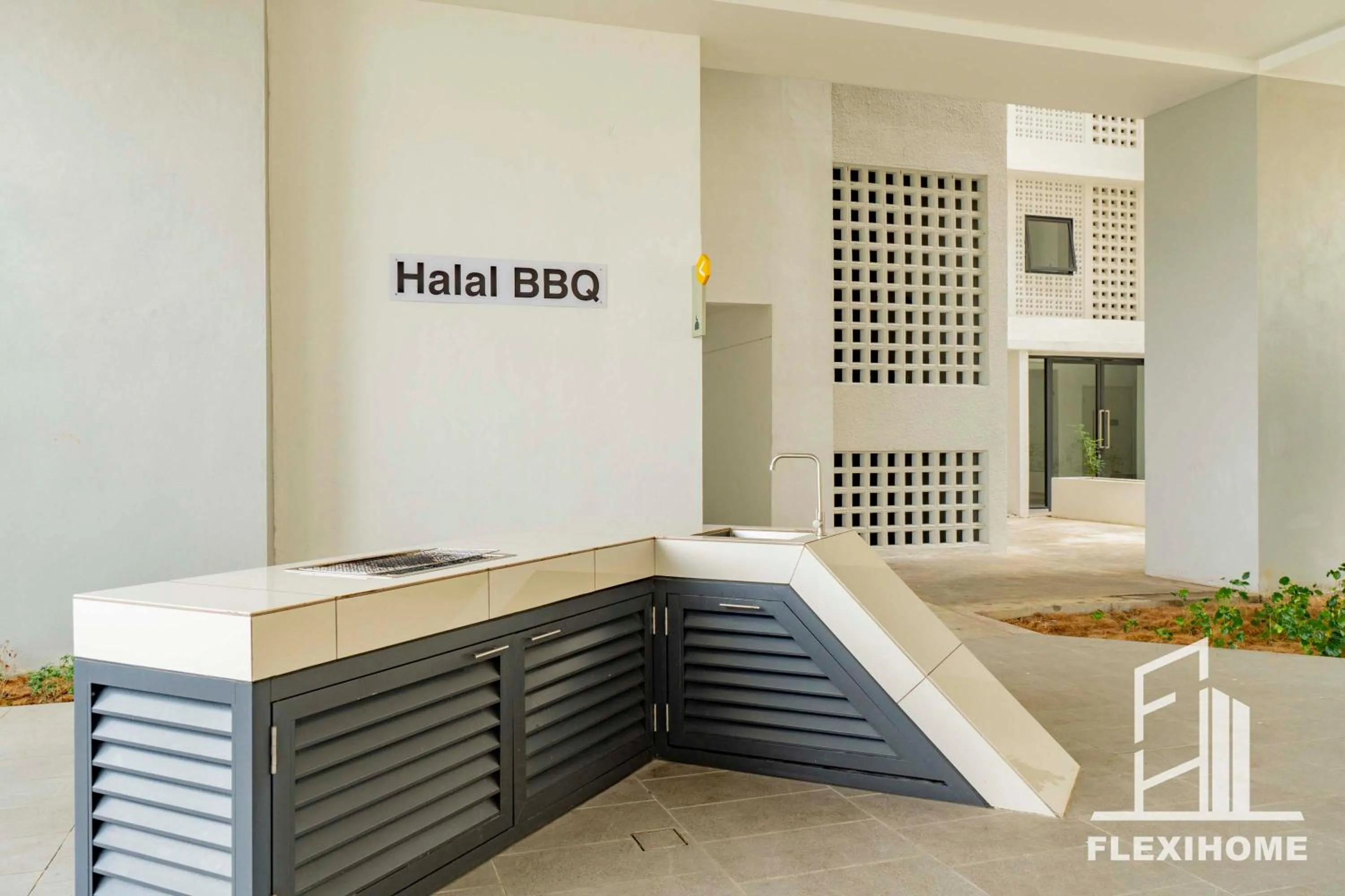 BBQ facilities, Bed in KLIA, KLIA2, Horizon Suites Sepang, Designed Studio, by Flexihome-MY
