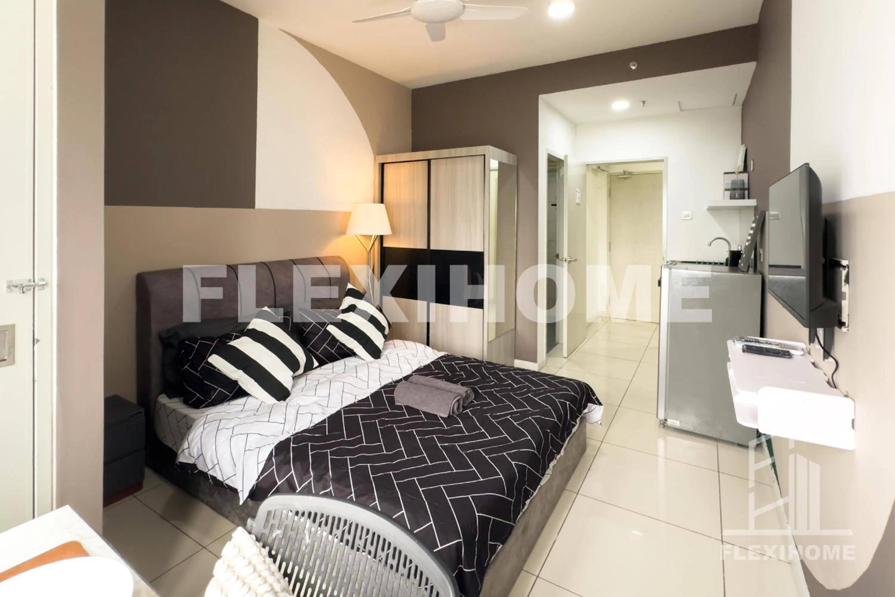 Bed in KLIA, KLIA2, Horizon Suites Sepang, Designed Studio, by Flexihome-MY
