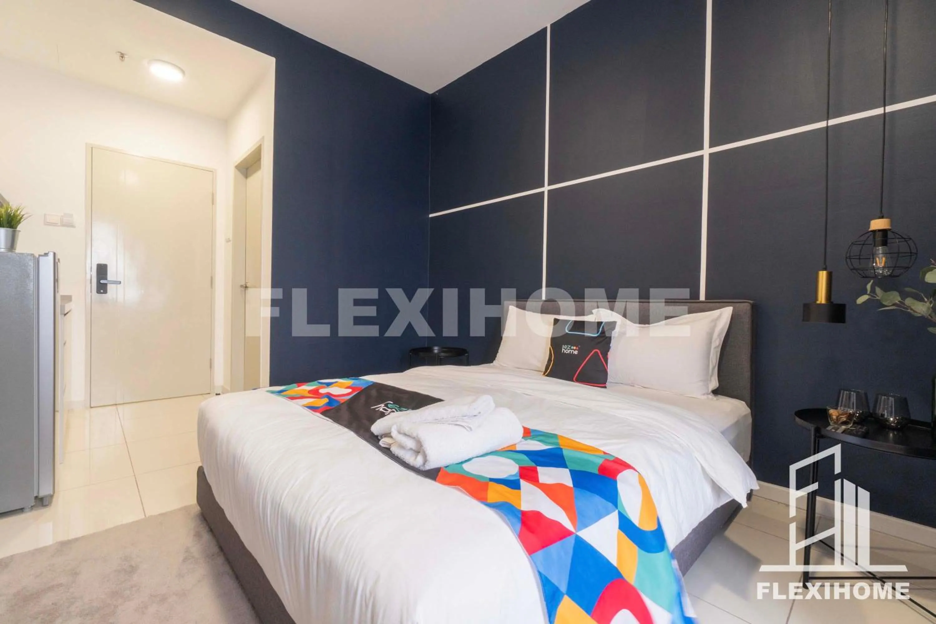 Bed in KLIA, KLIA2, Horizon Suites Sepang, Designed Studio, by Flexihome-MY