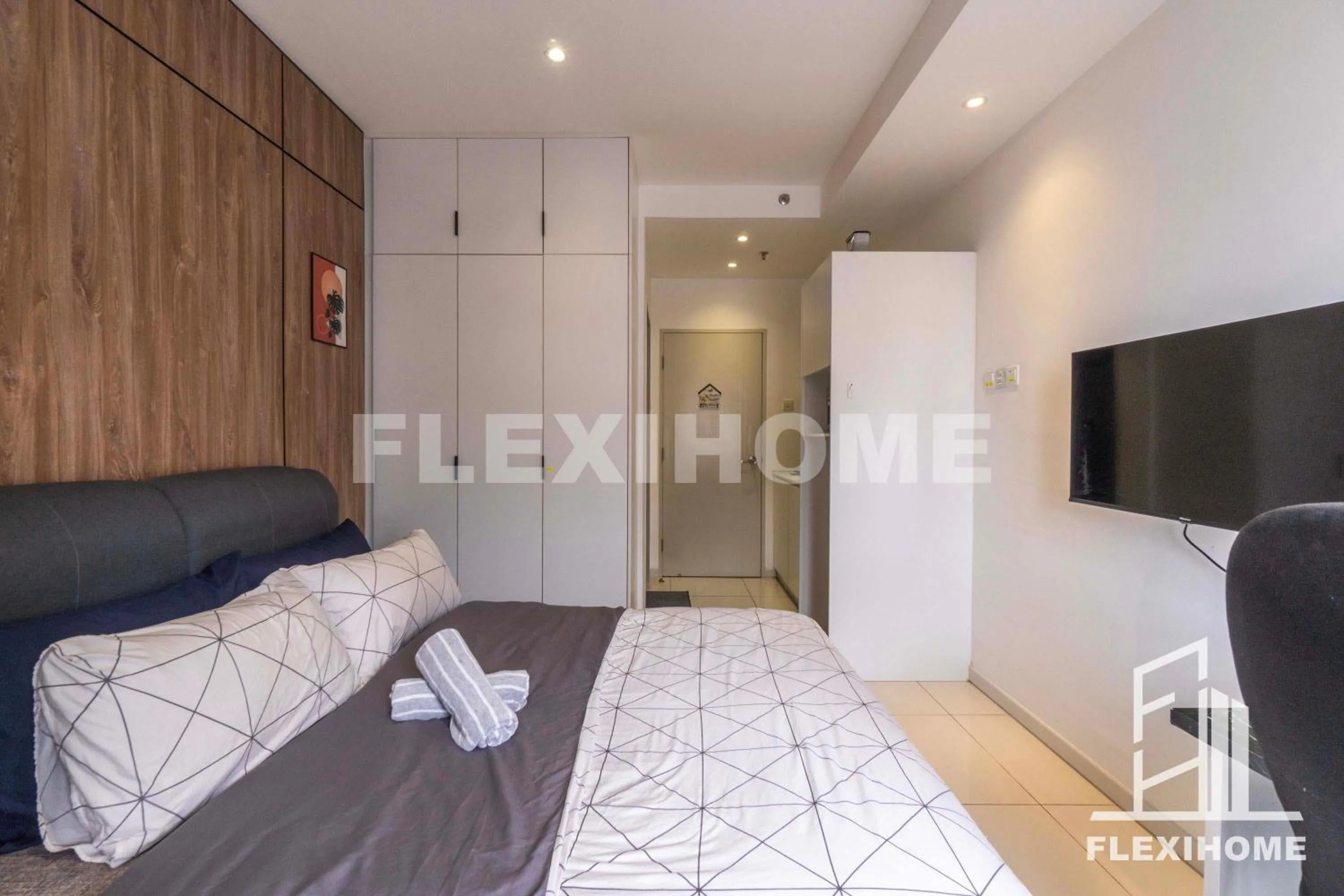 Bed in KLIA, KLIA2, Horizon Suites Sepang, Designed Studio, by Flexihome-MY