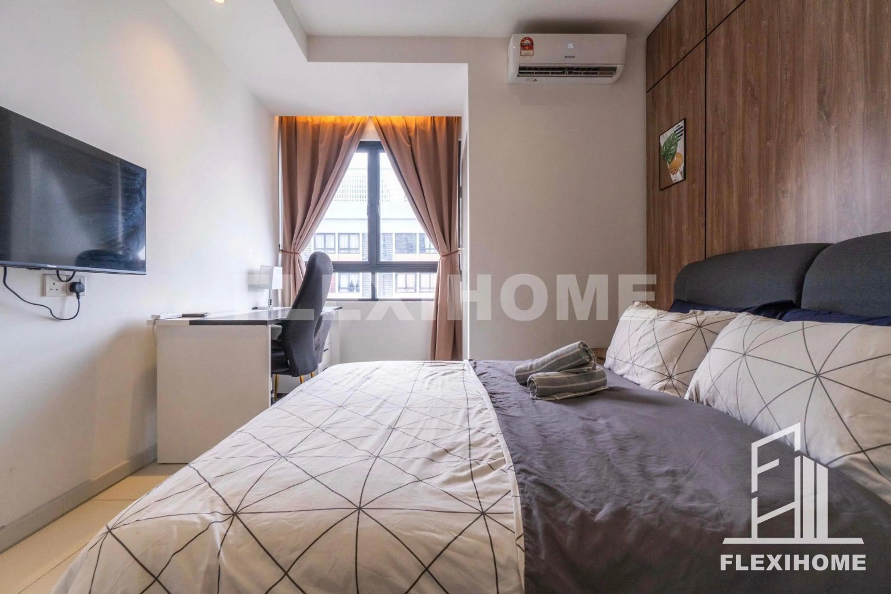 Bed in KLIA, KLIA2, Horizon Suites Sepang, Designed Studio, by Flexihome-MY