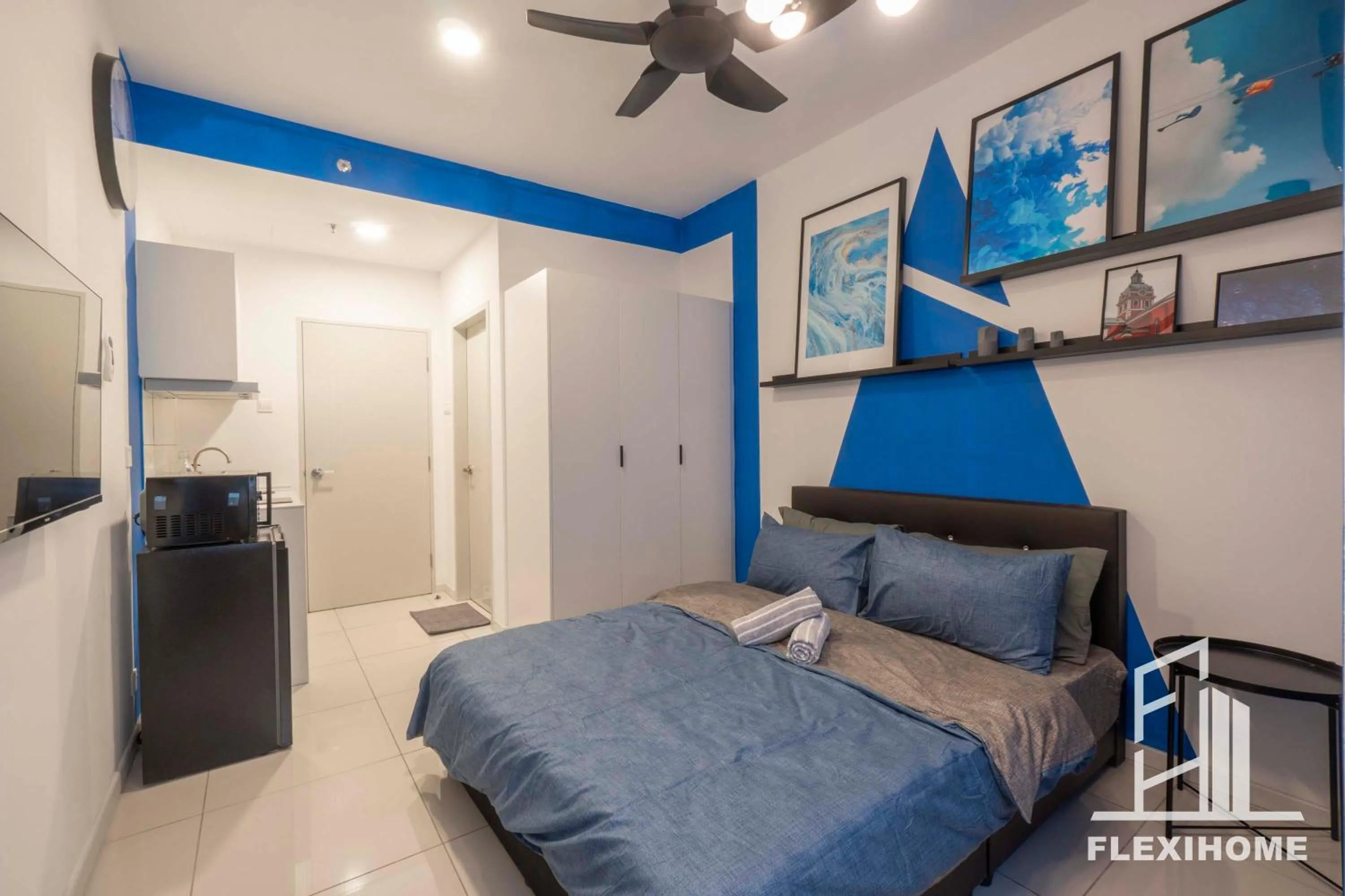 Bed in KLIA, KLIA2, Horizon Suites Sepang, Designed Studio, by Flexihome-MY