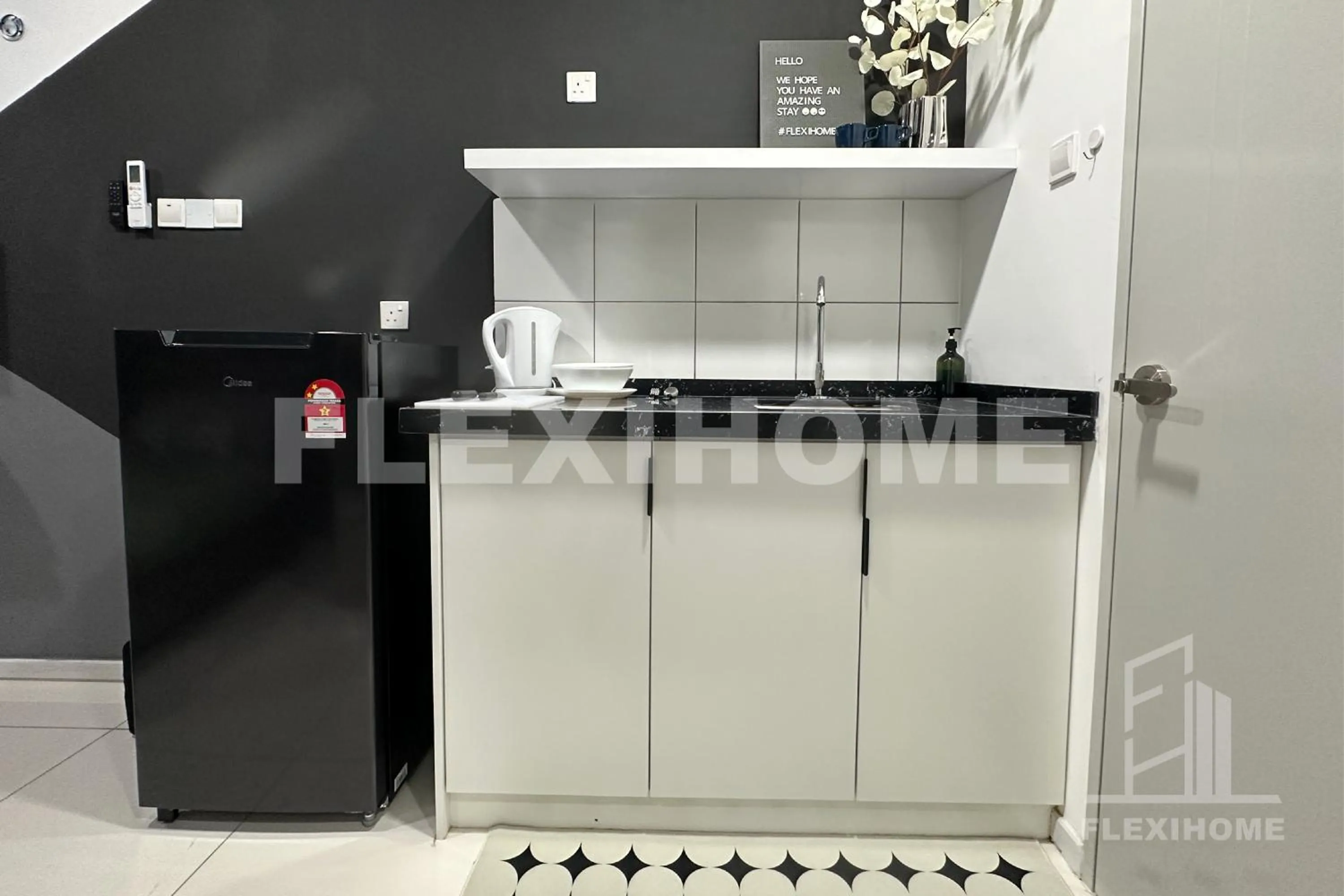 Kitchen or kitchenette in KLIA, KLIA2, Horizon Suites Sepang, Designed Studio, by Flexihome-MY