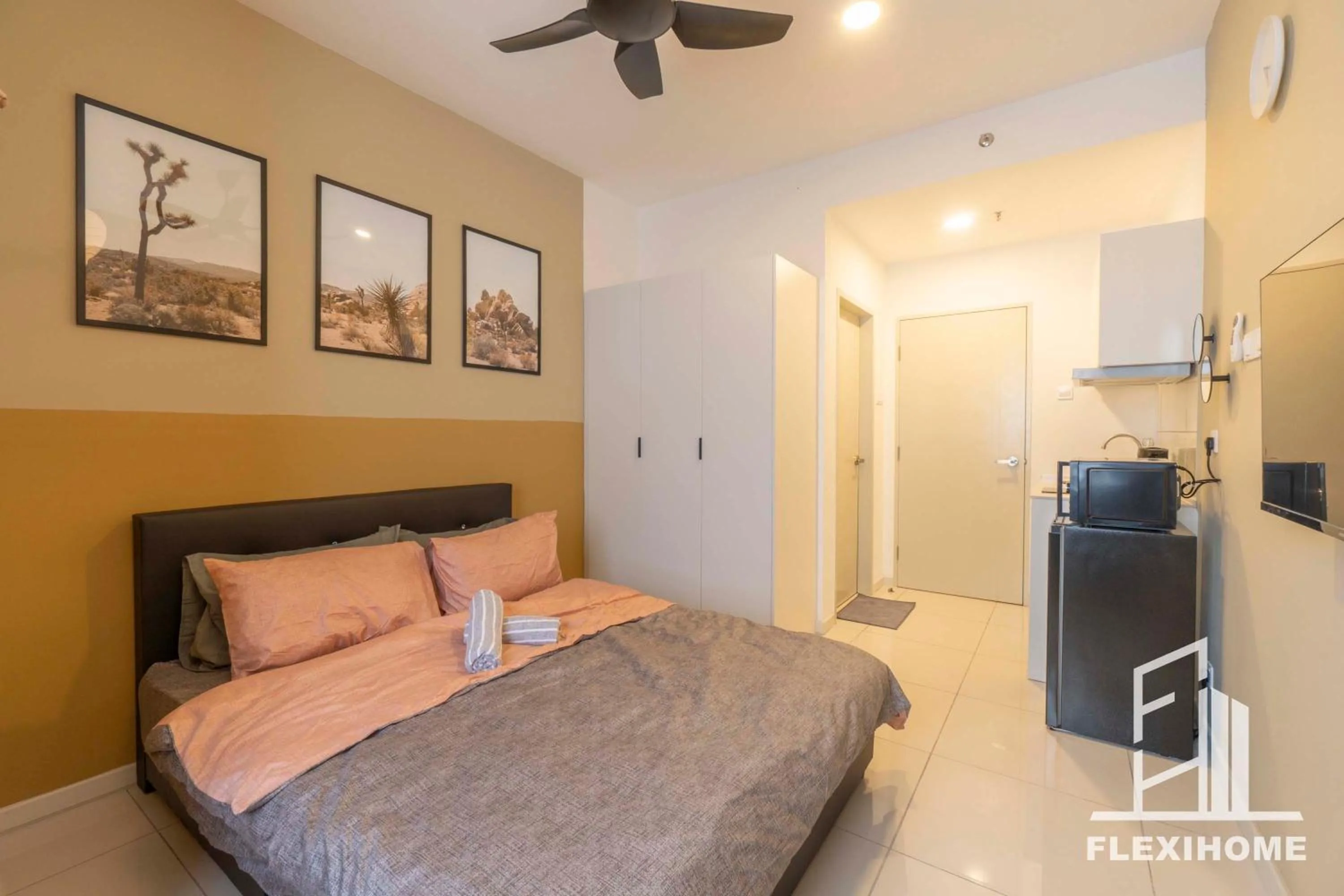 Bed in KLIA, KLIA2, Horizon Suites Sepang, Designed Studio, by Flexihome-MY