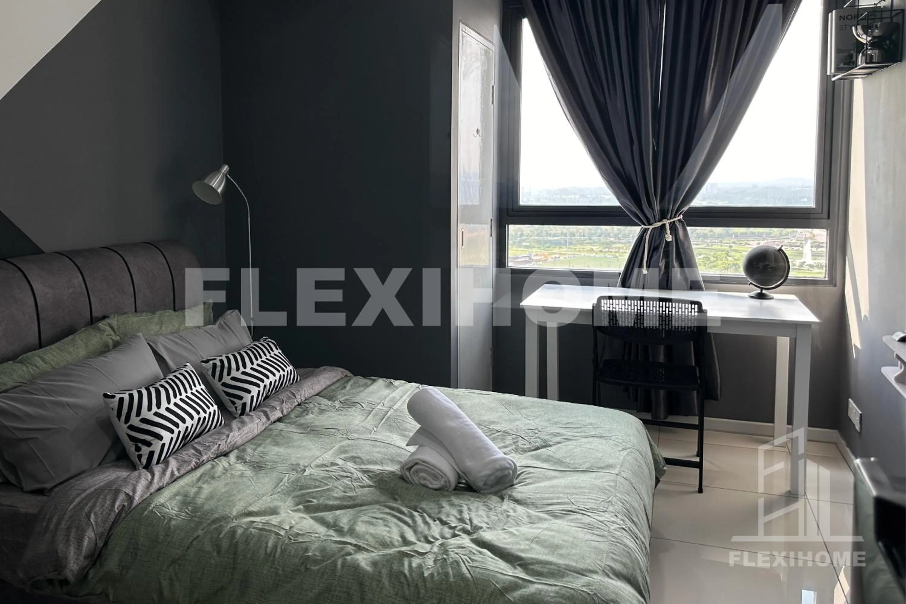 Bed in KLIA, KLIA2, Horizon Suites Sepang, Designed Studio, by Flexihome-MY