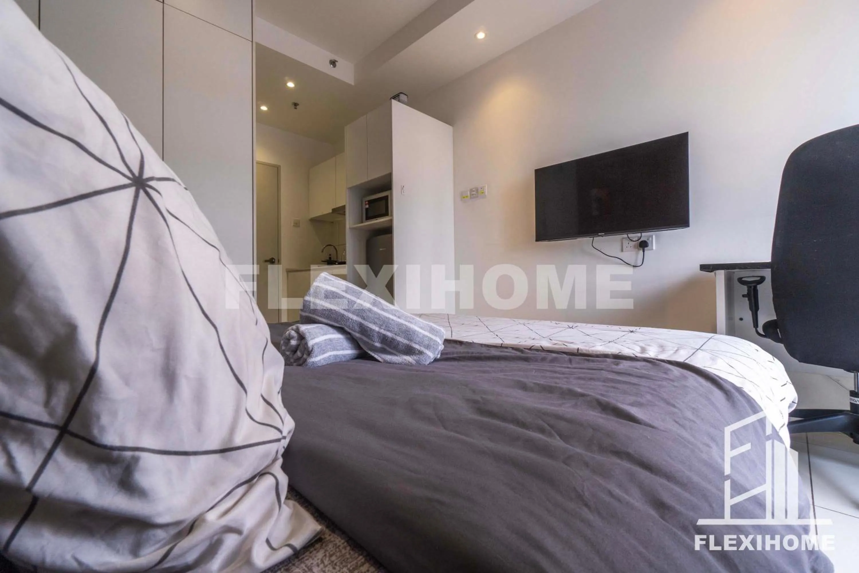 Bed in KLIA, KLIA2, Horizon Suites Sepang, Designed Studio, by Flexihome-MY