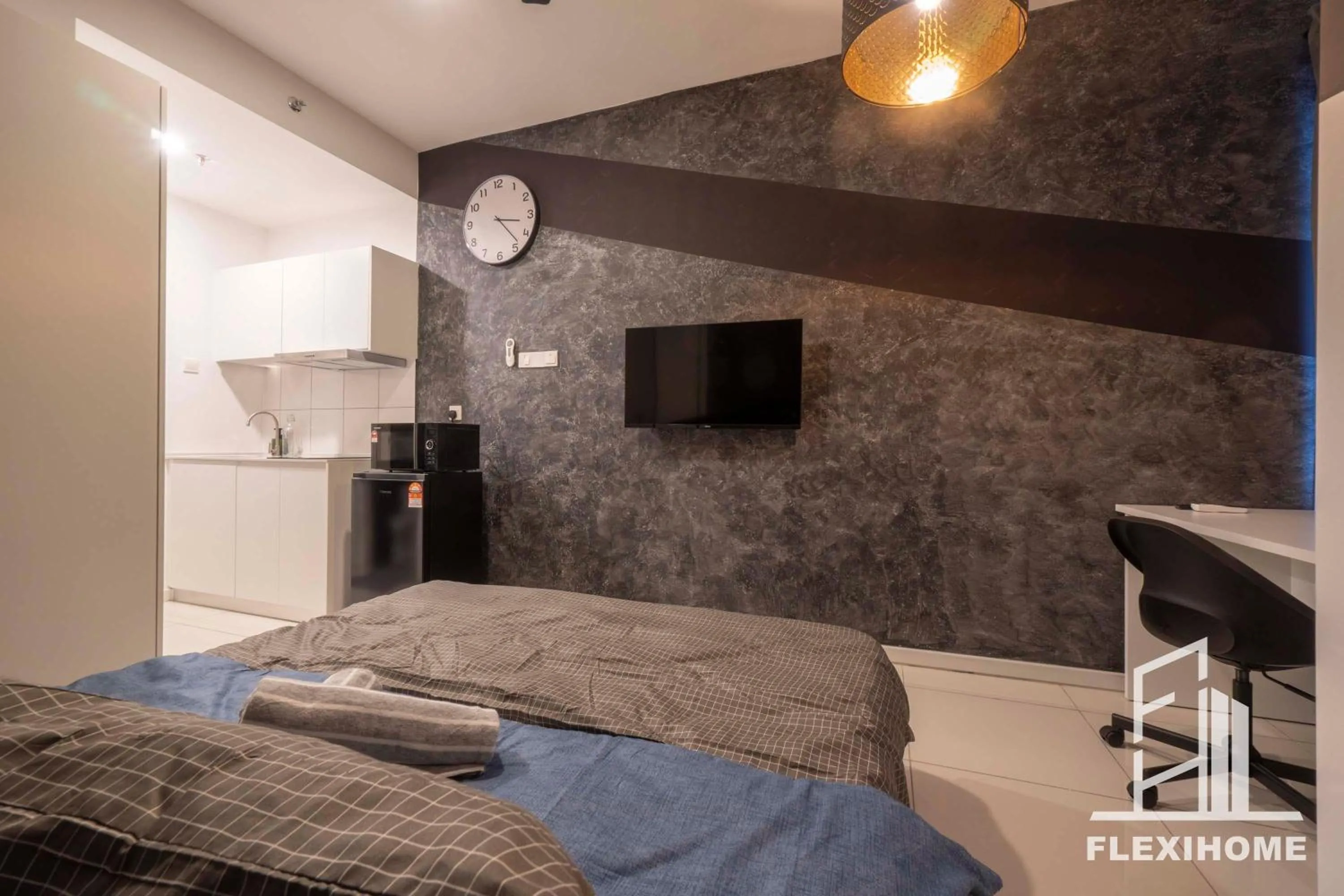 Bed in KLIA, KLIA2, Horizon Suites Sepang, Designed Studio, by Flexihome-MY