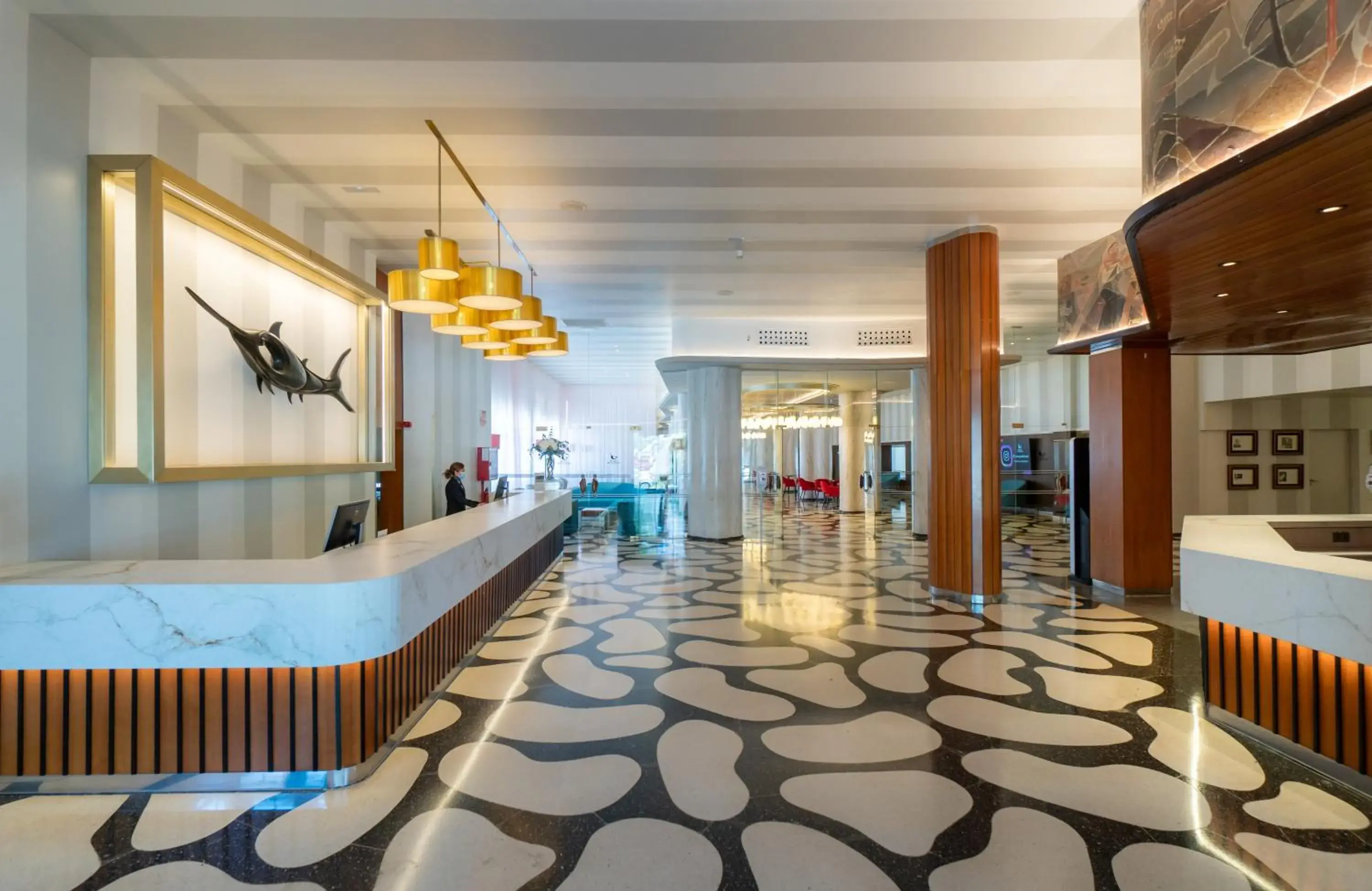 Lobby or reception, Bed in Medplaya Hotel Pez Espada Lobby or reception, Bed in Medplaya Hotel Pez Espada