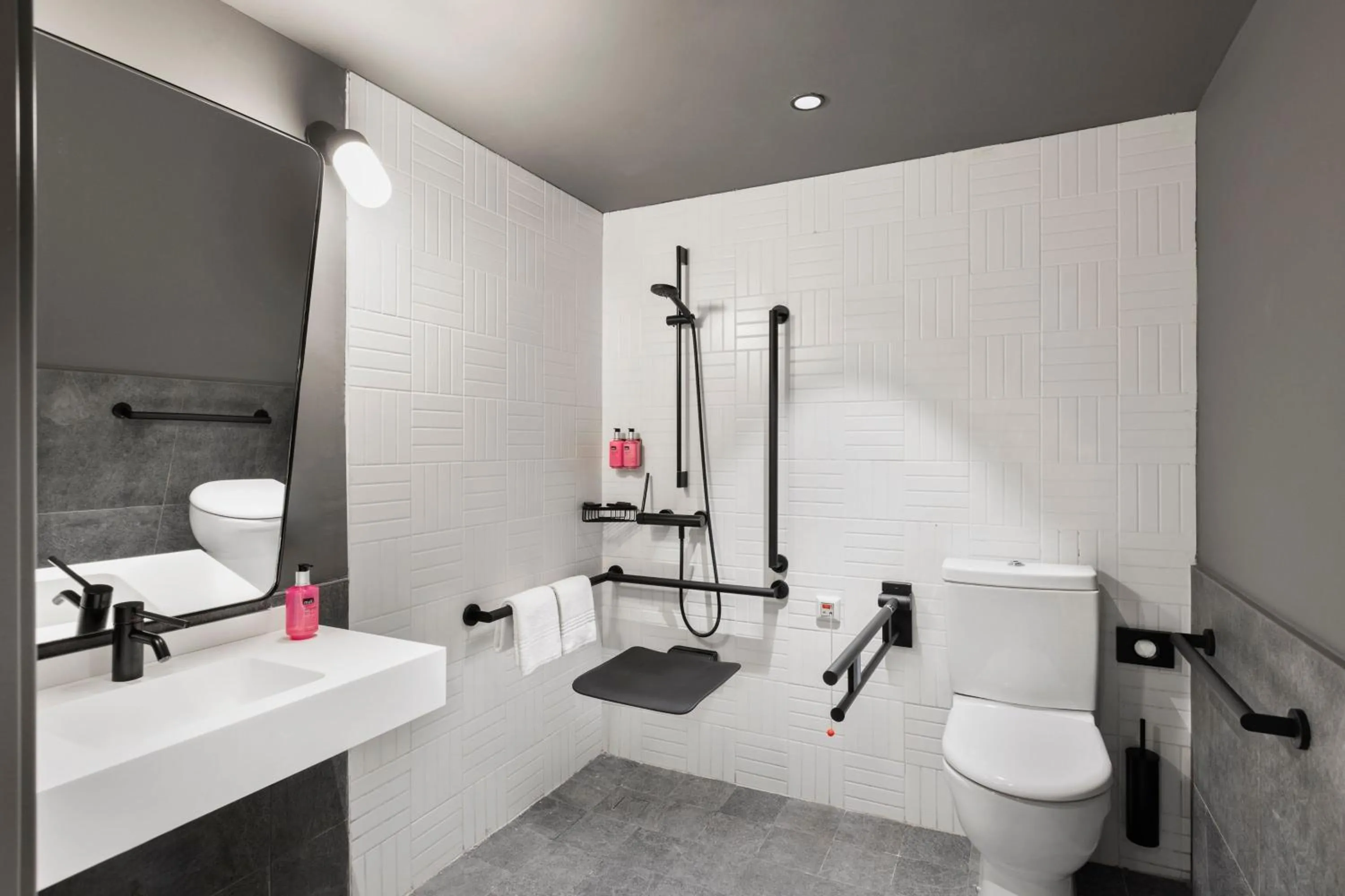 Bathroom in Moxy Barcelona