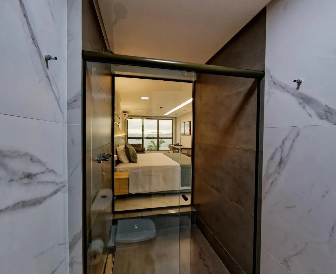 Bathroom, Bed in Gaeta Hotel Bathroom, Bed in Gaeta Hotel