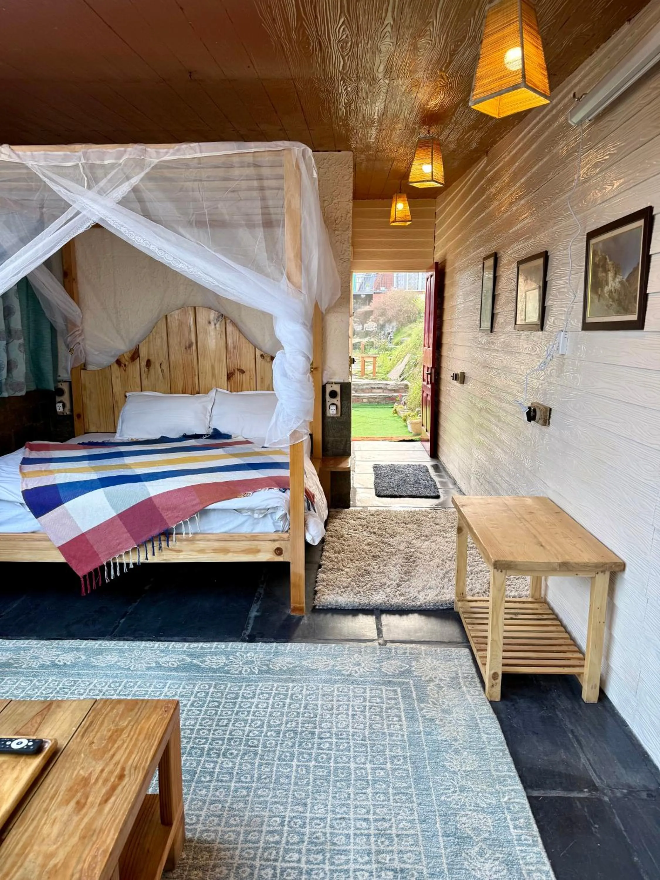 Bed in The Soul Stroll Cottages Retreat