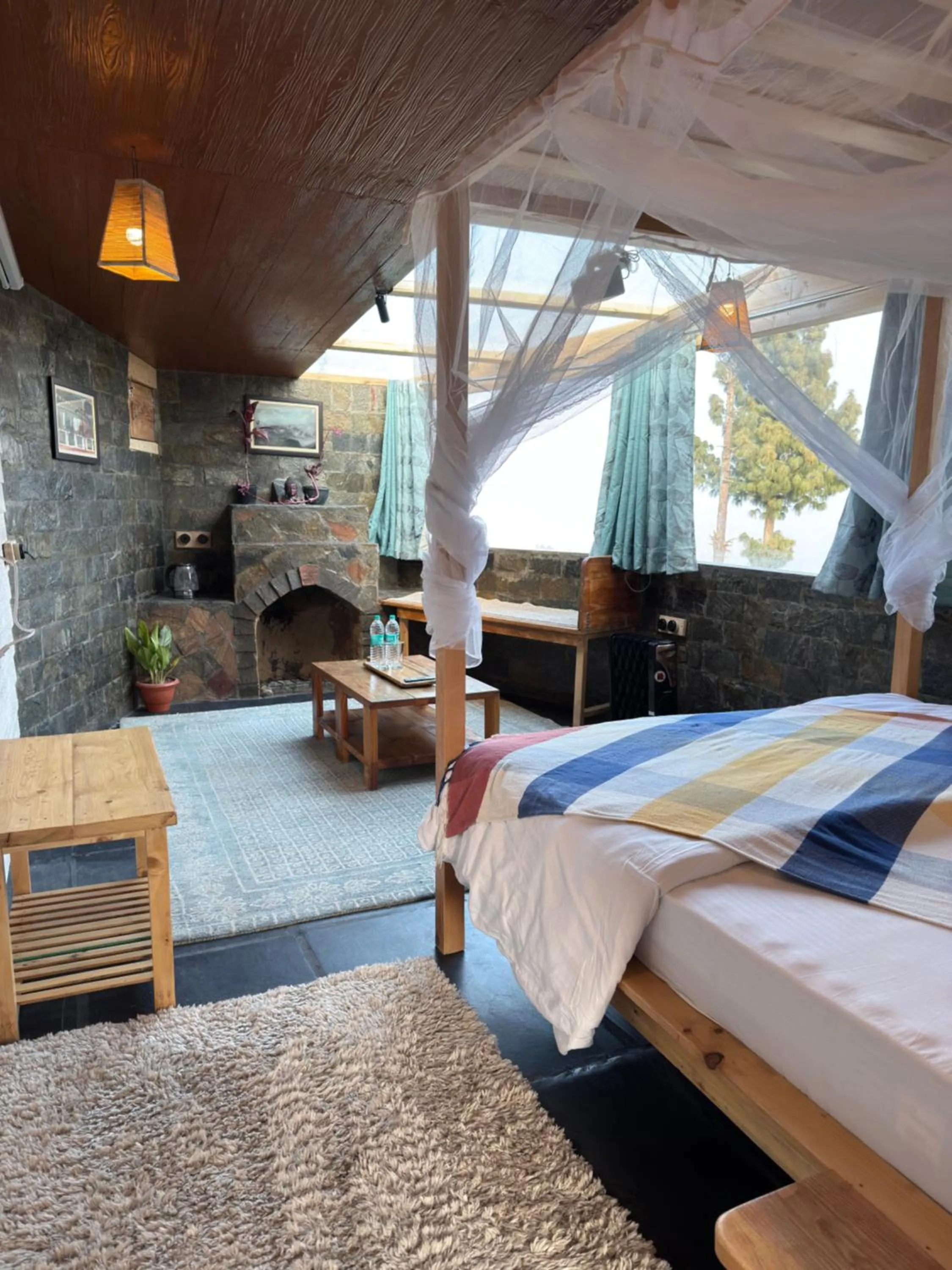 Bed in The Soul Stroll Cottages Retreat