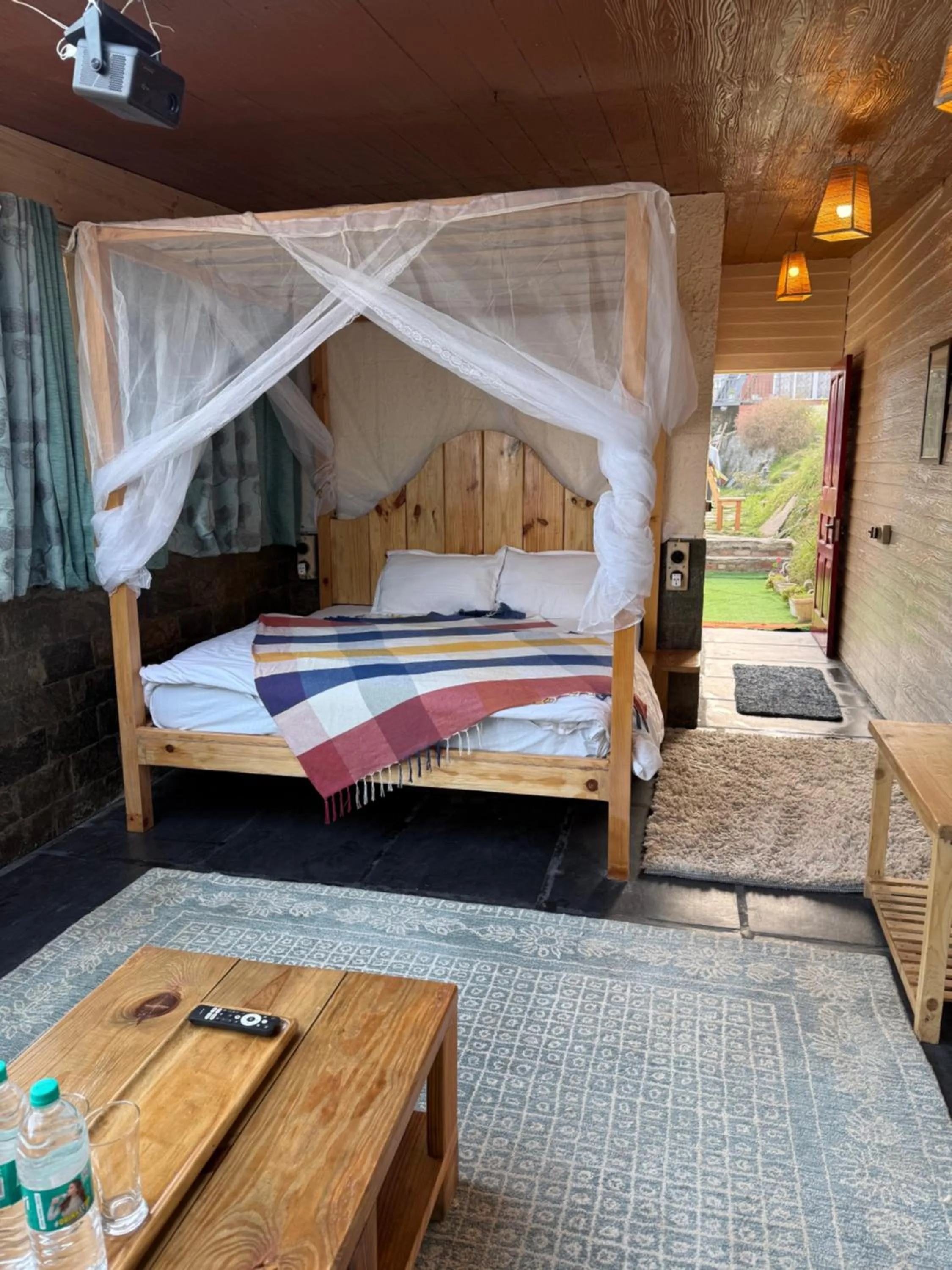 Bed in The Soul Stroll Cottages Retreat