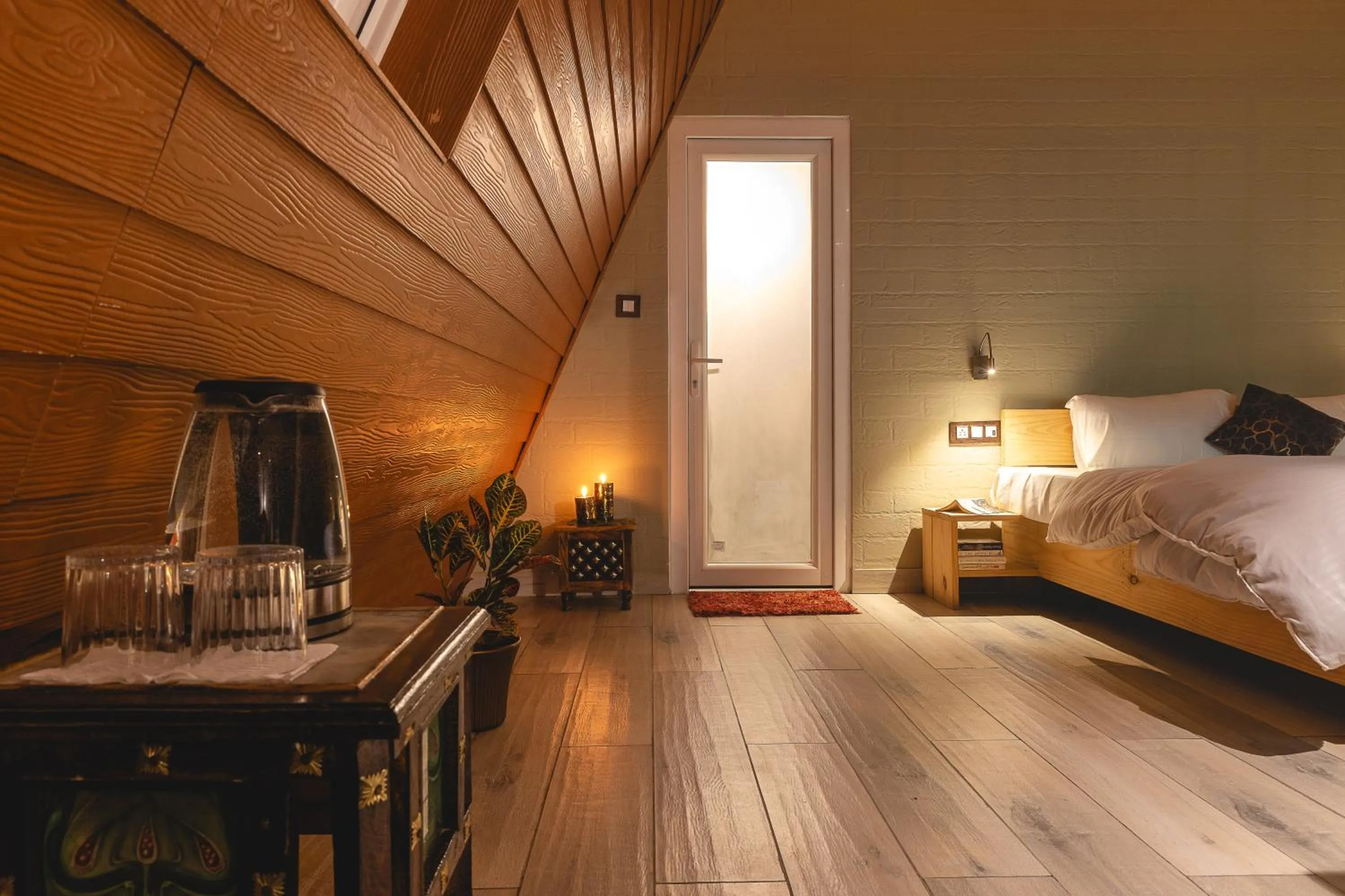 Bed in The Soul Stroll Cottages Retreat