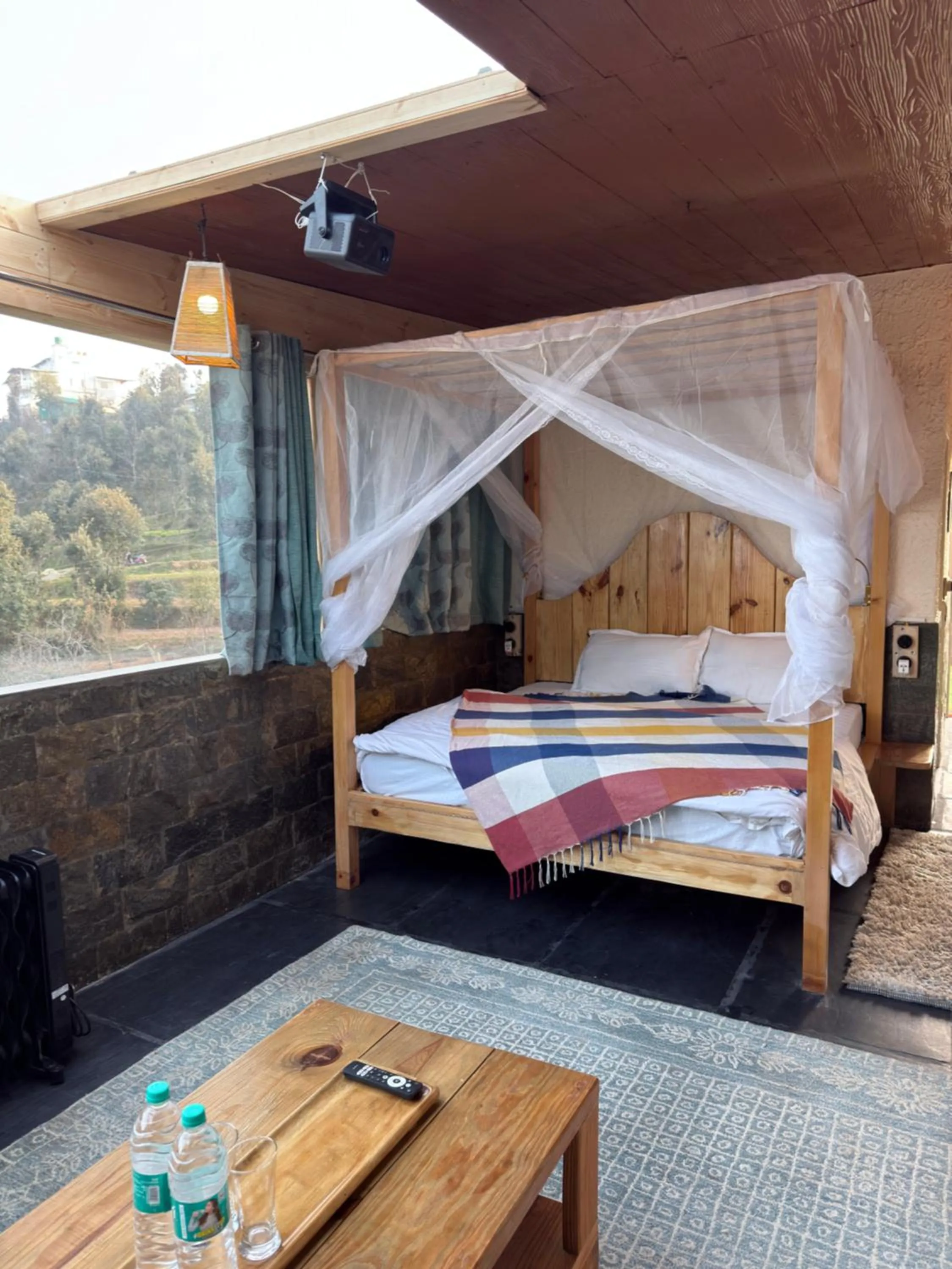 Bed in The Soul Stroll Cottages Retreat