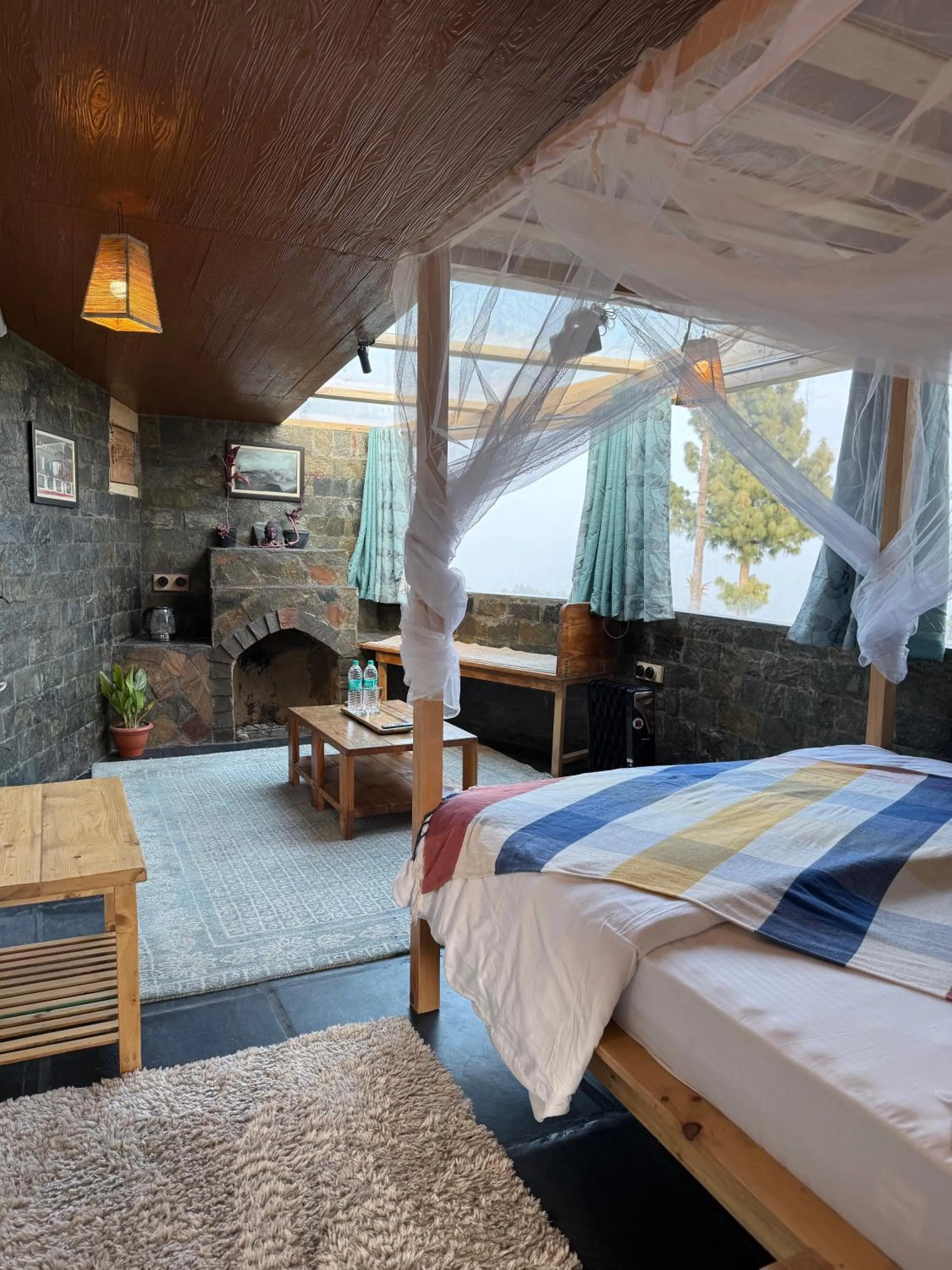 Bed in The Soul Stroll Cottages Retreat