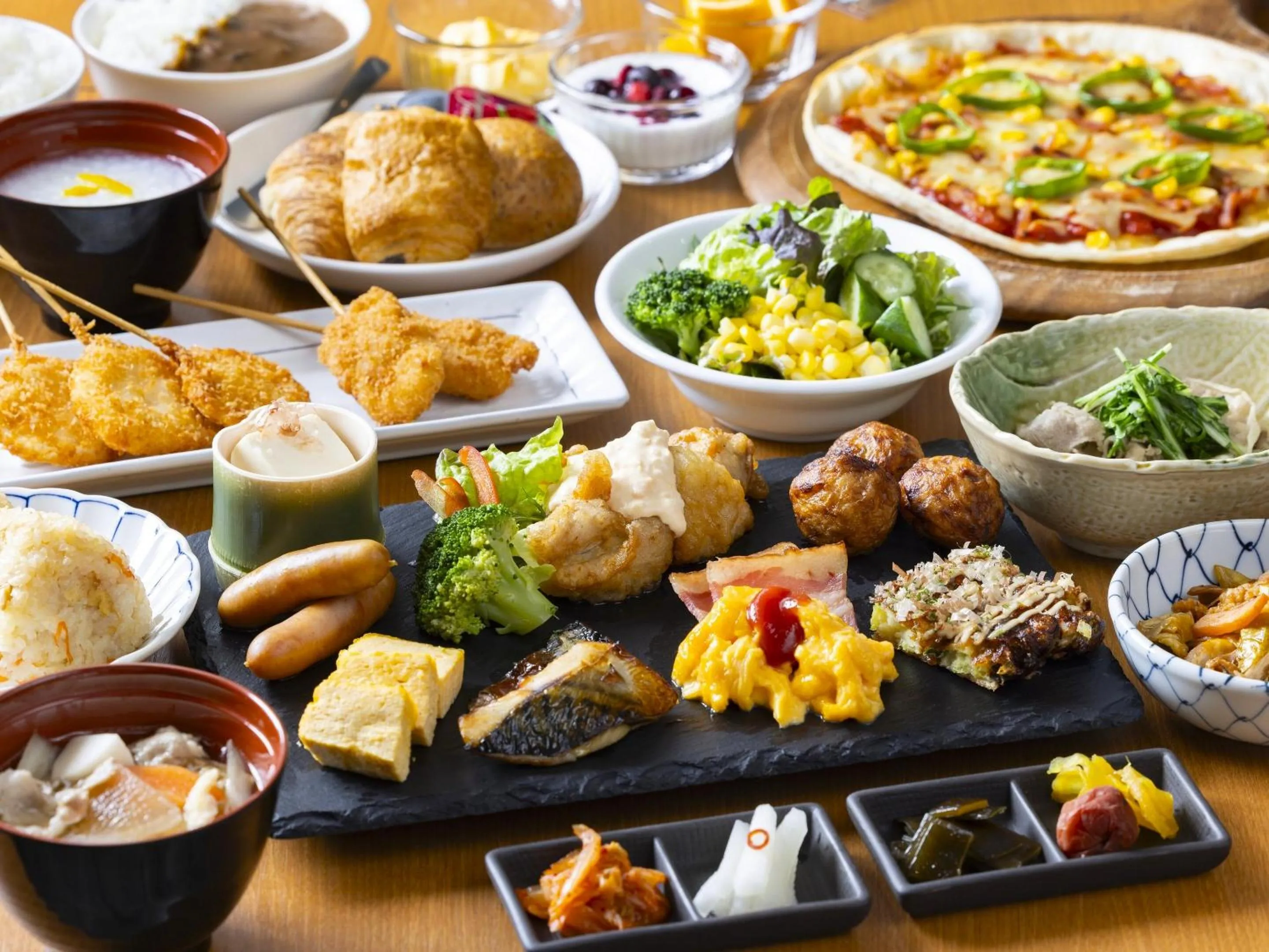 Buffet breakfast in KOKO HOTEL Osaka Shinsekai - formerly Hotel Wing Premium Osaka Shinsekai