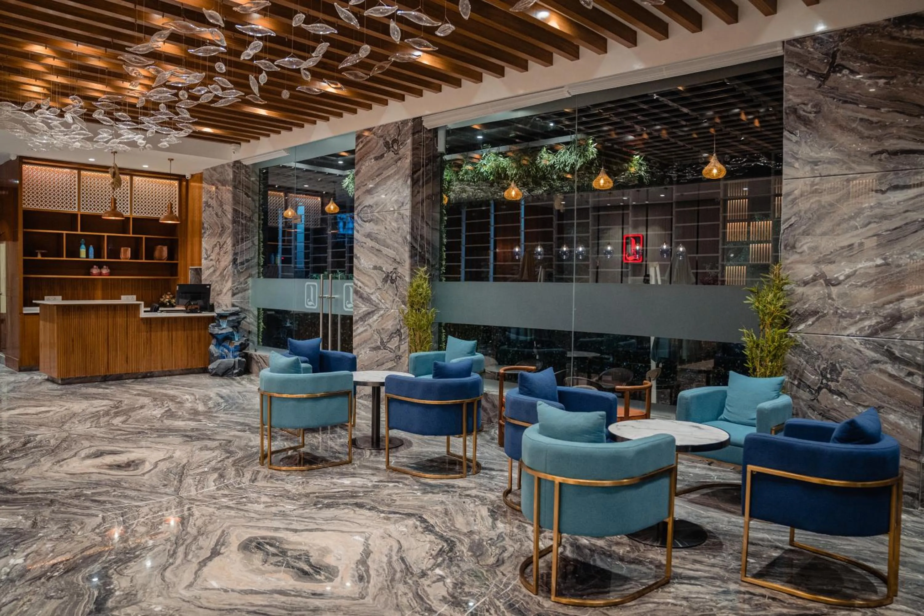 Seating area in Lords Inn Rajkot