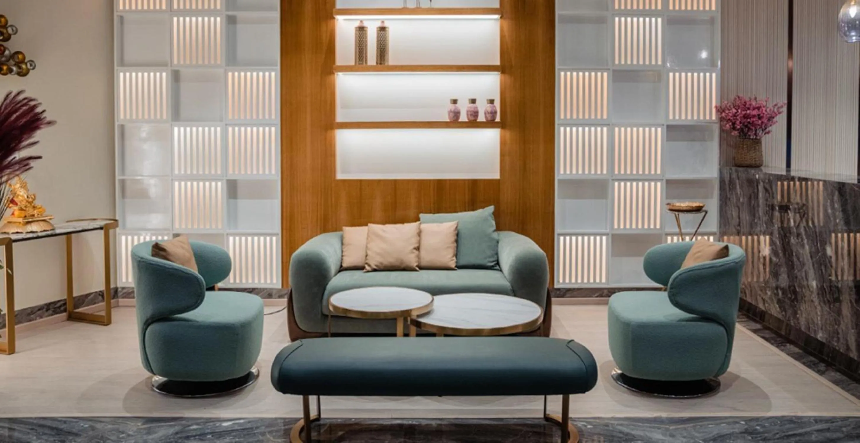 Seating area in Lords Inn Rajkot