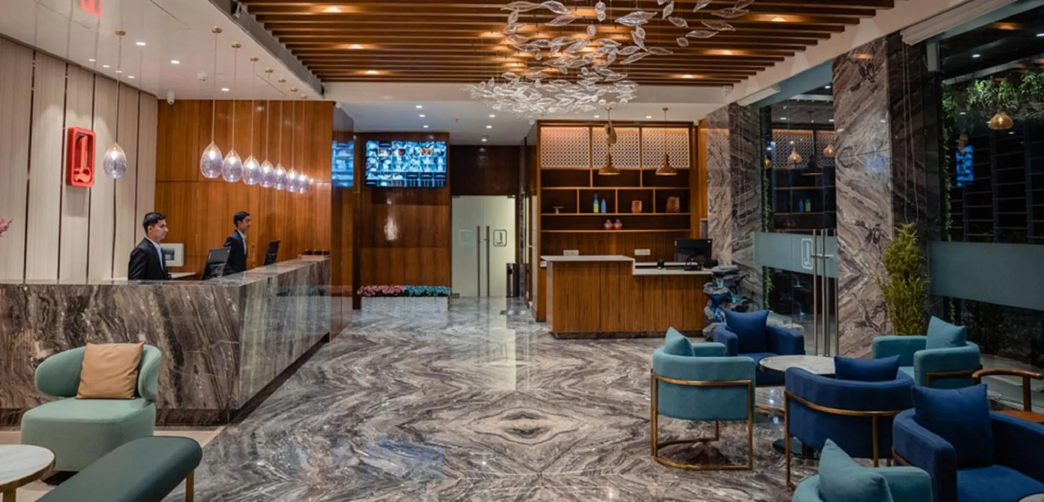 Seating area in Lords Inn Rajkot