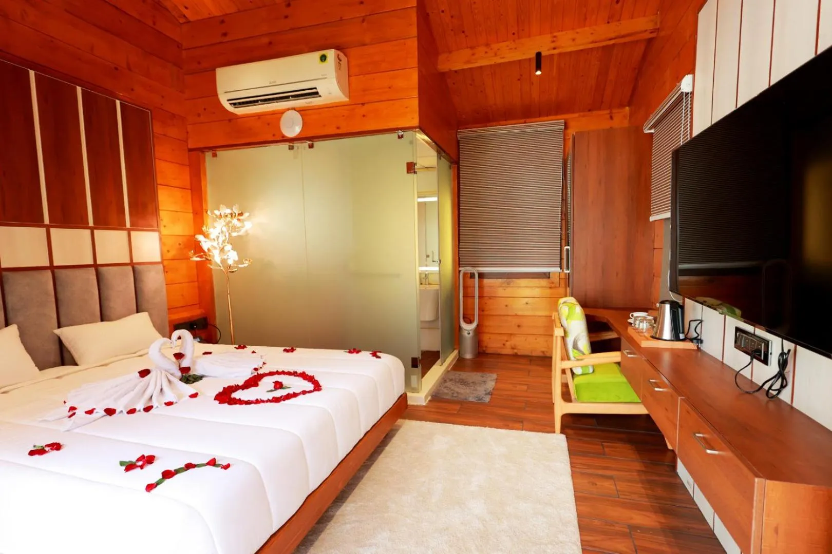 Bed in Wooden ECR Sea Resort