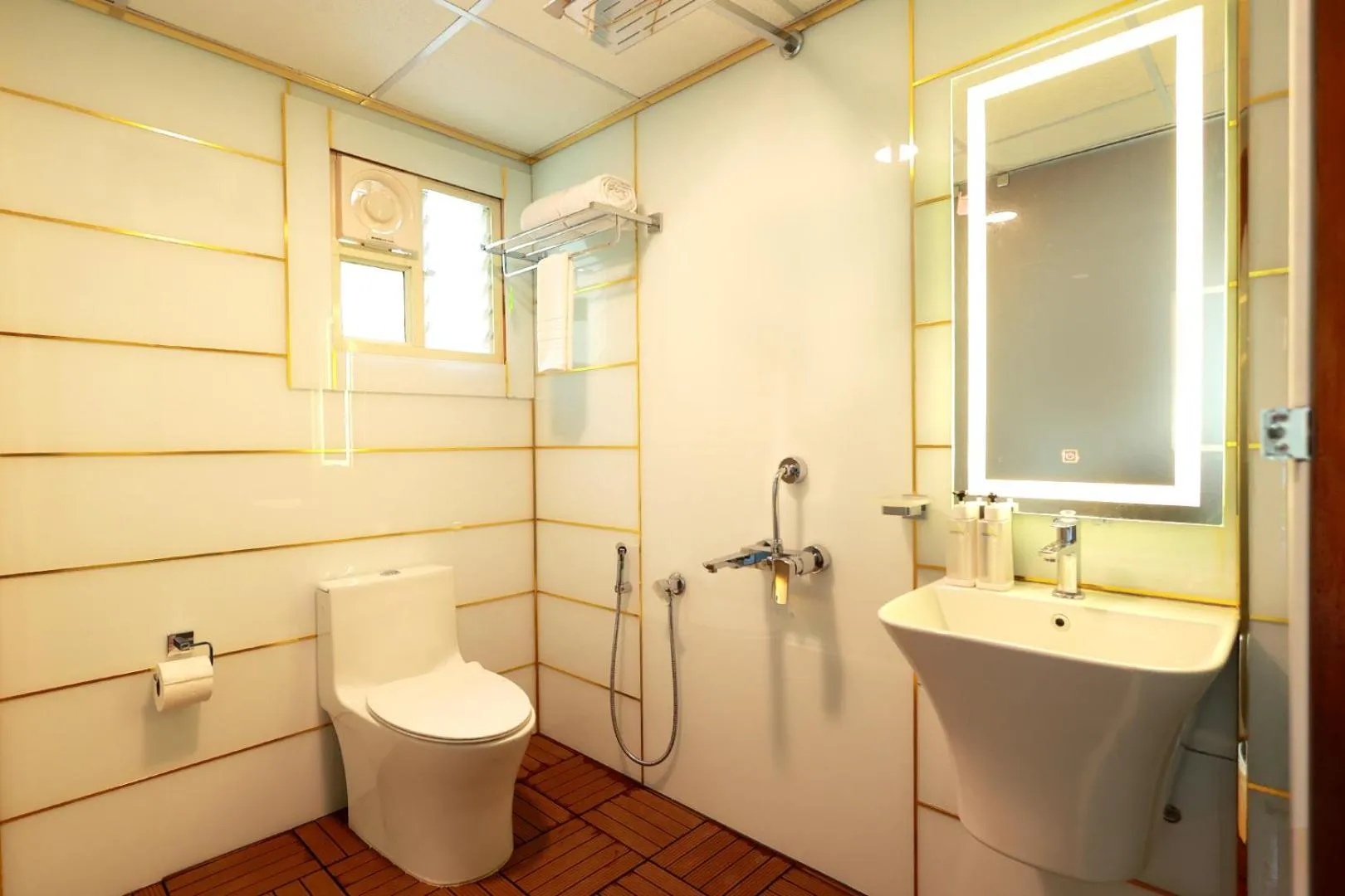 Toilet in Wooden ECR Sea Resort