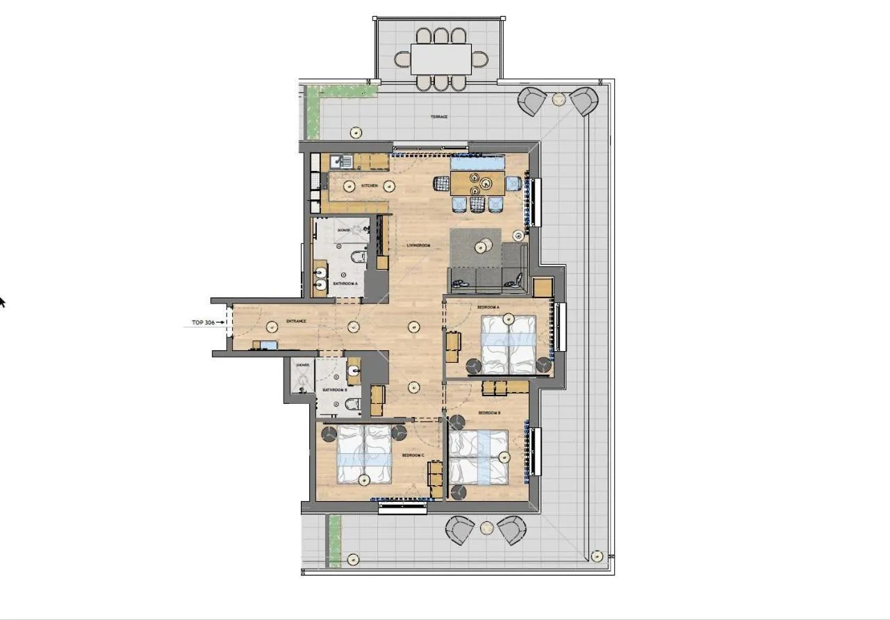 Floor plan in HOMEBOUND APARTMENTS Bad Goisern - contactless check-in