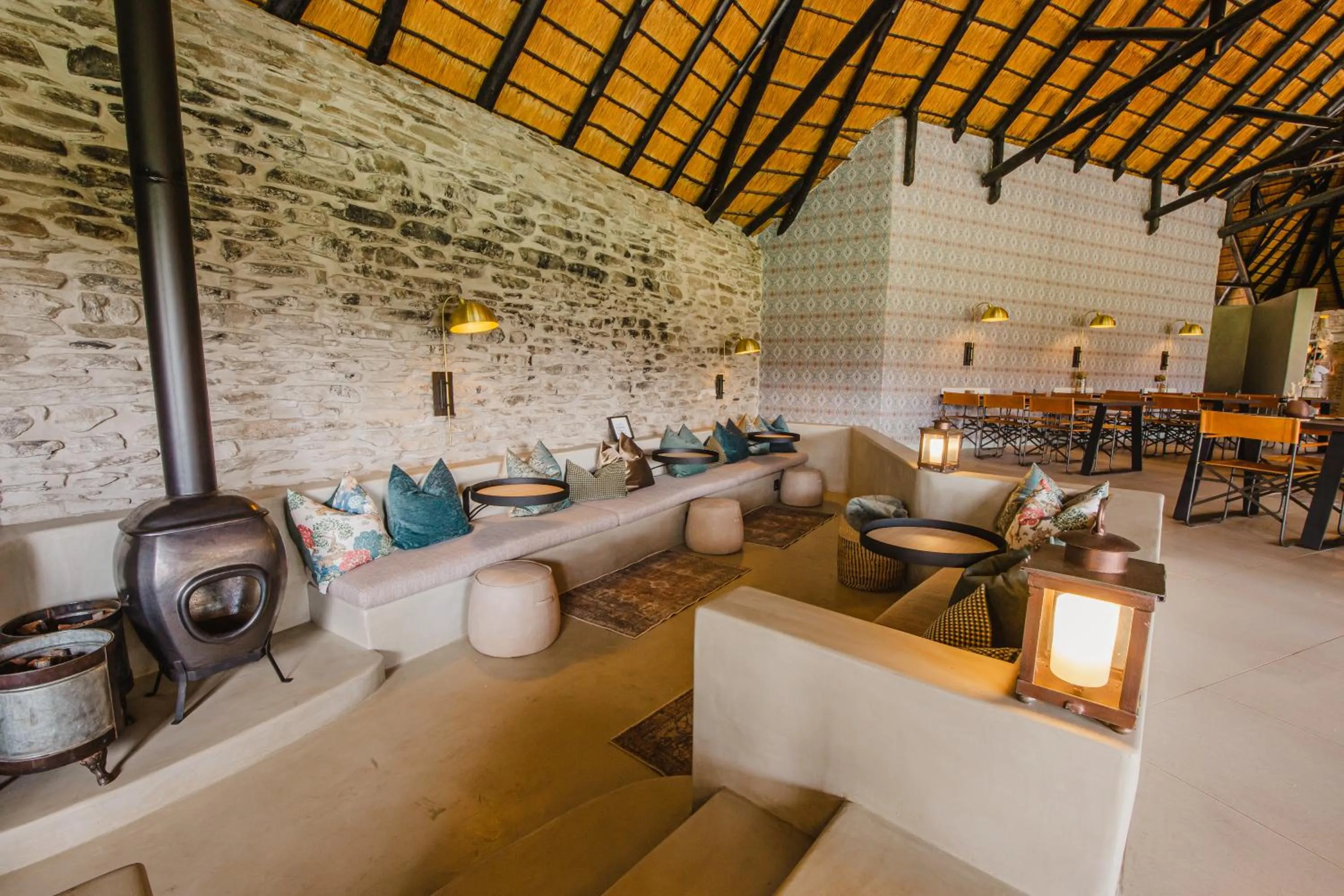 Lounge or bar in Okapuka Safari Lodge