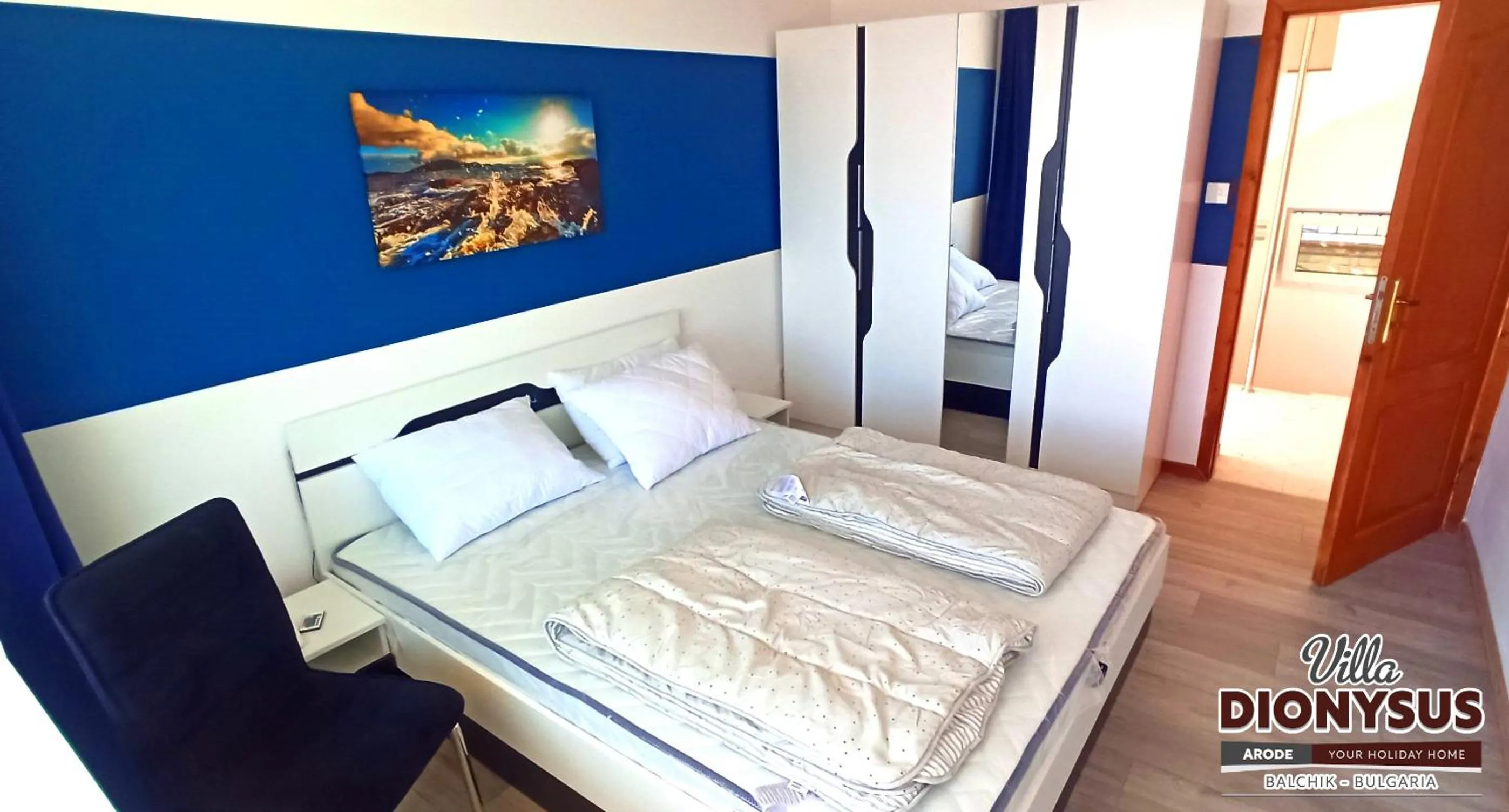 Bed in Arode Villa Dionysus
