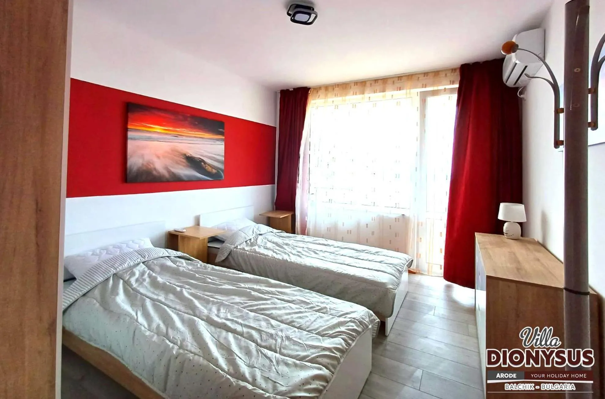 Bed in Arode Villa Dionysus
