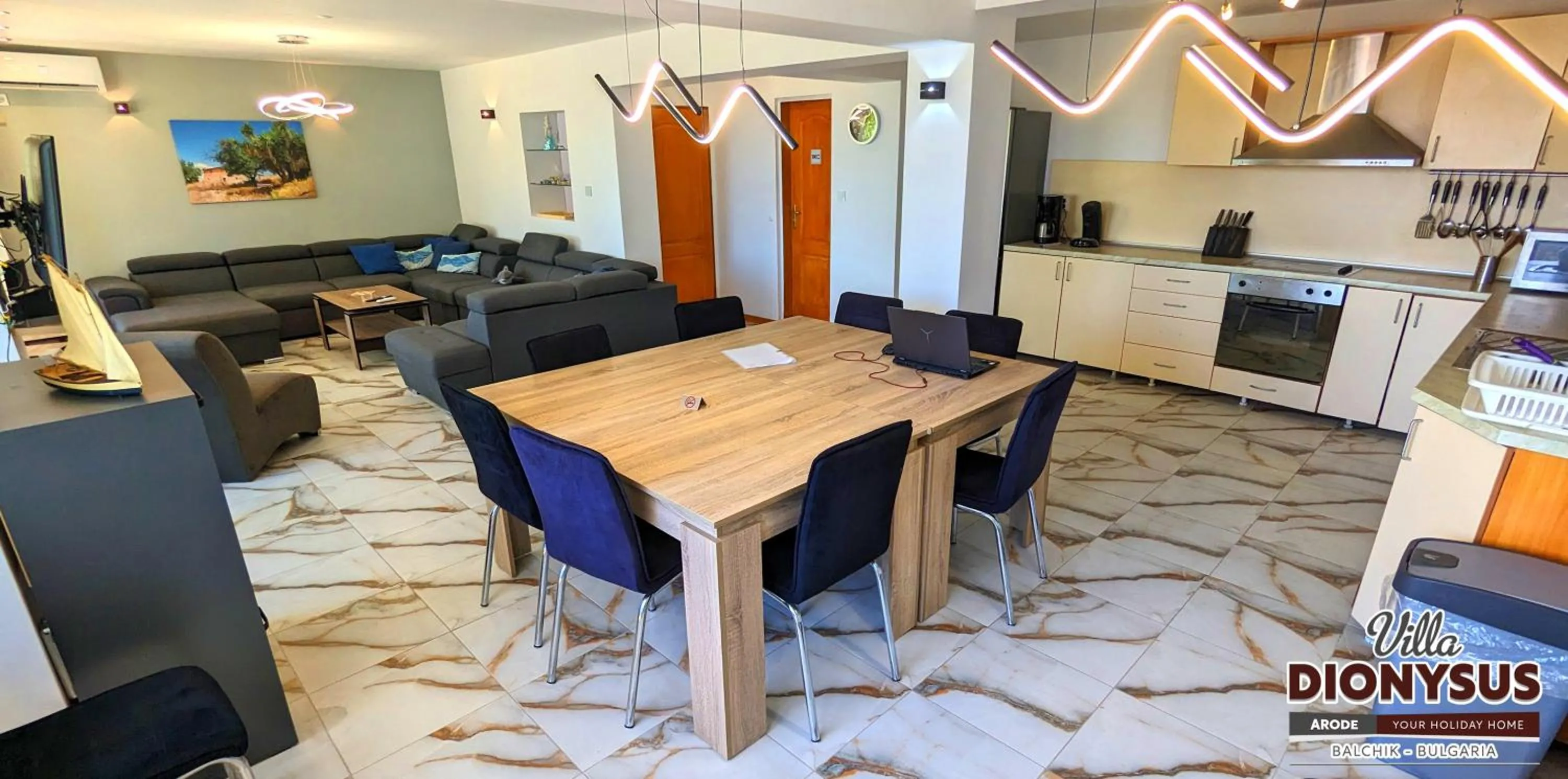 Kitchen or kitchenette in Arode Villa Dionysus